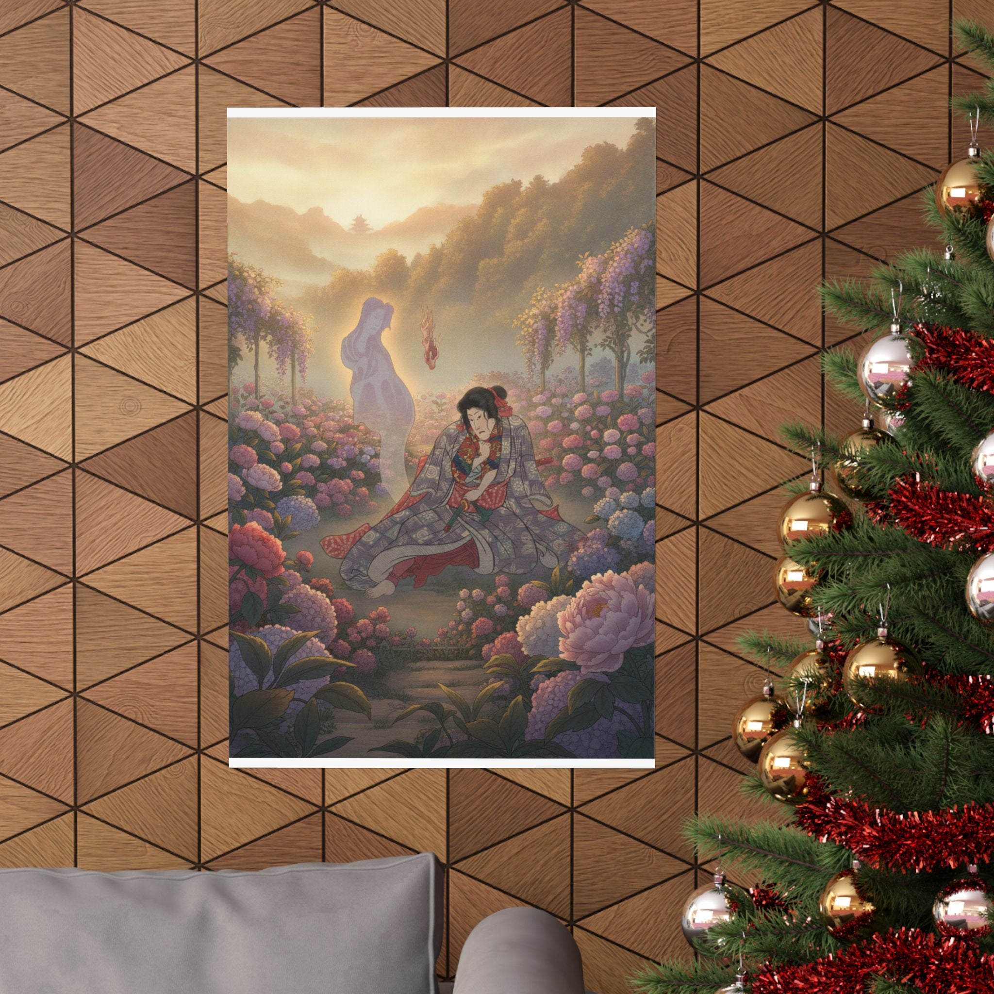 Scenic Nature — Toriyama Akinari Terutada With Ghost; (The Lavender Chapter) — Matte Poster