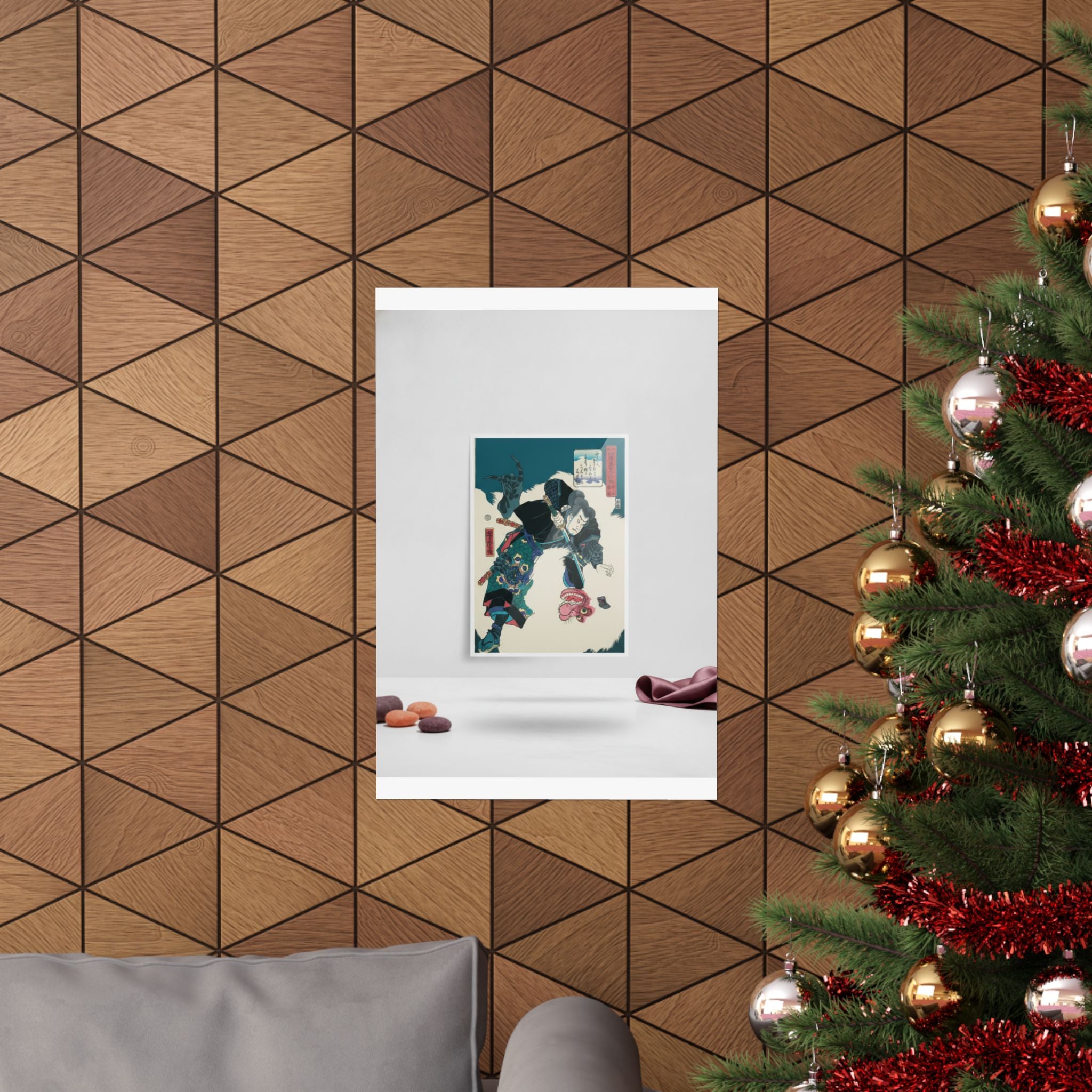 Product Marketing — The Warrior Slaying The Giant White Hihi — Matte Poster