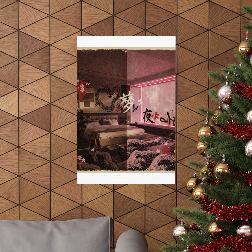 Japanese Street — Bedroom — Matte Poster