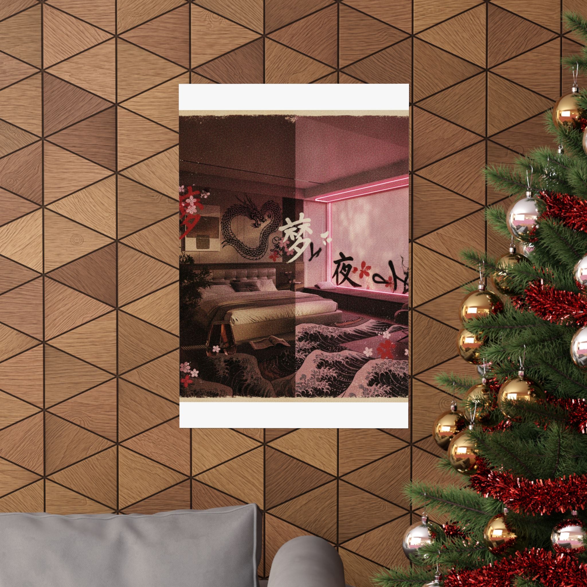 Japanese Street — Bedroom — Matte Poster