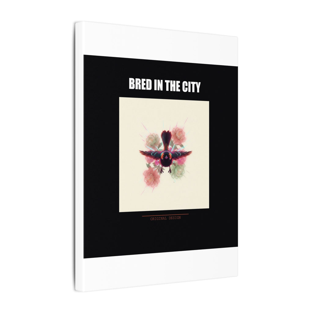 BRED IN THE CITY Flying Bird & Roses Matte Canvas