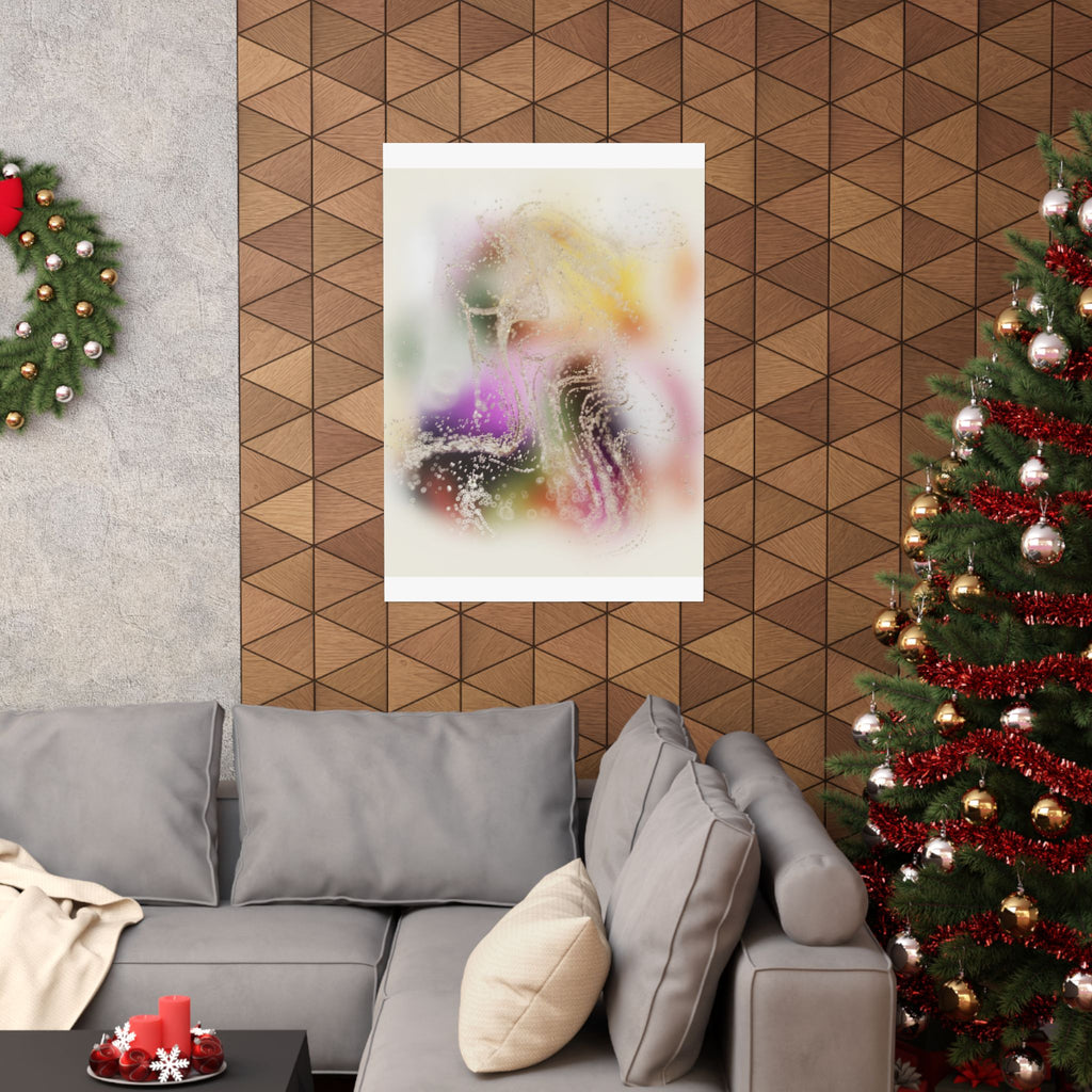 Dreamy Blurred Colour Cloud Abstract Art Poster