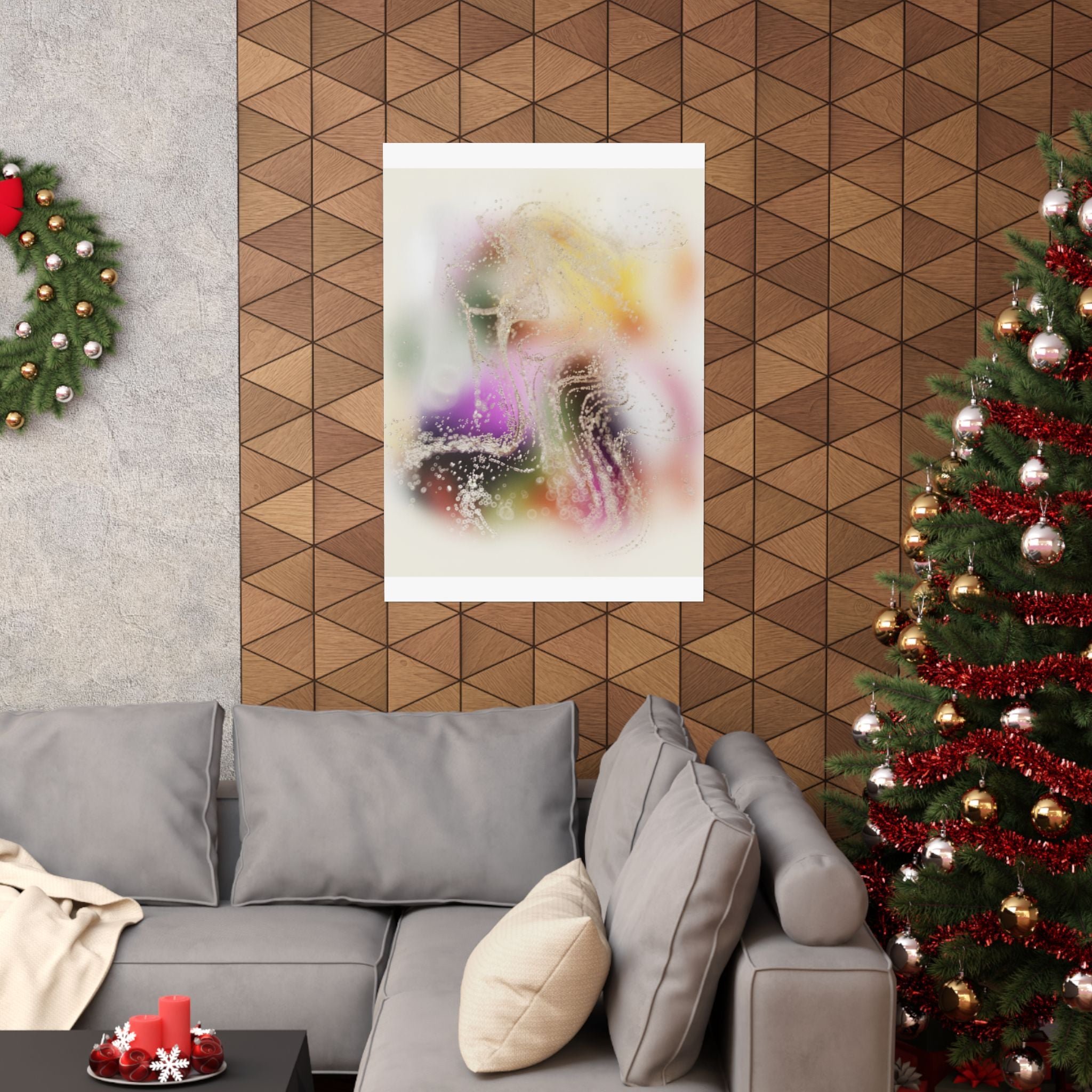 Dreamy Blurred Colour Cloud Abstract Art Poster