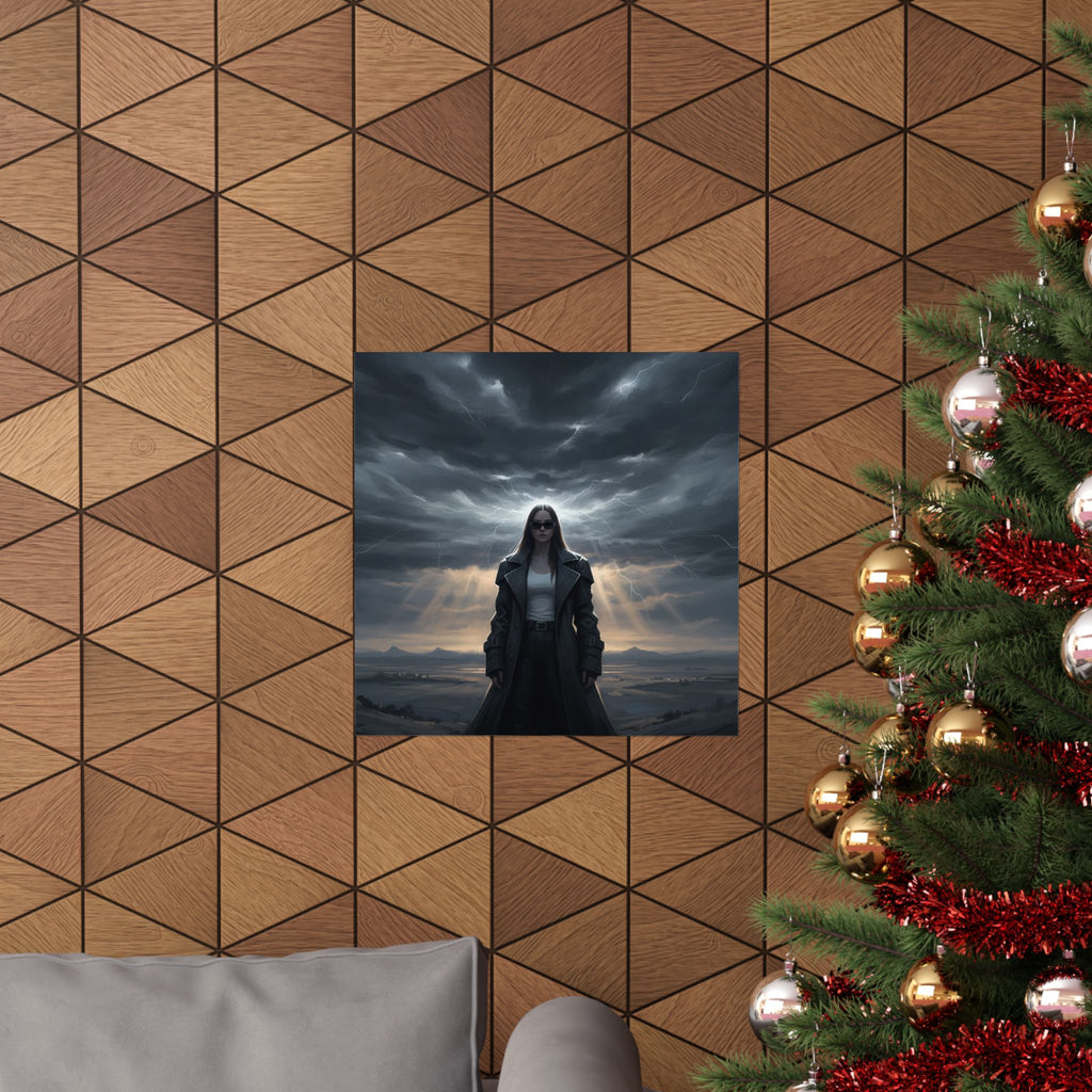 Dramatic Storm — Person — Matte Poster