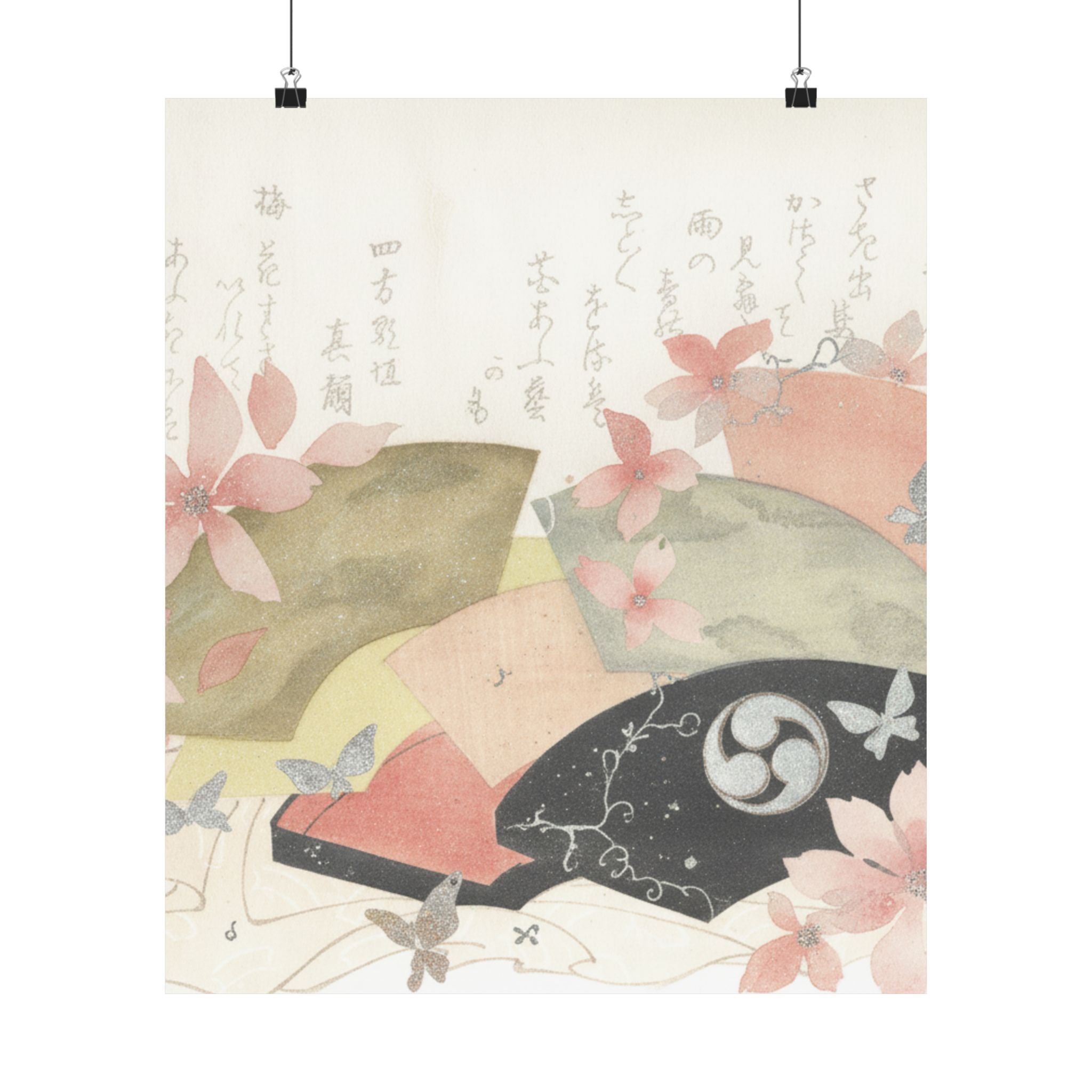 Watercolor — Fan-Box With Fans — Matte Poster