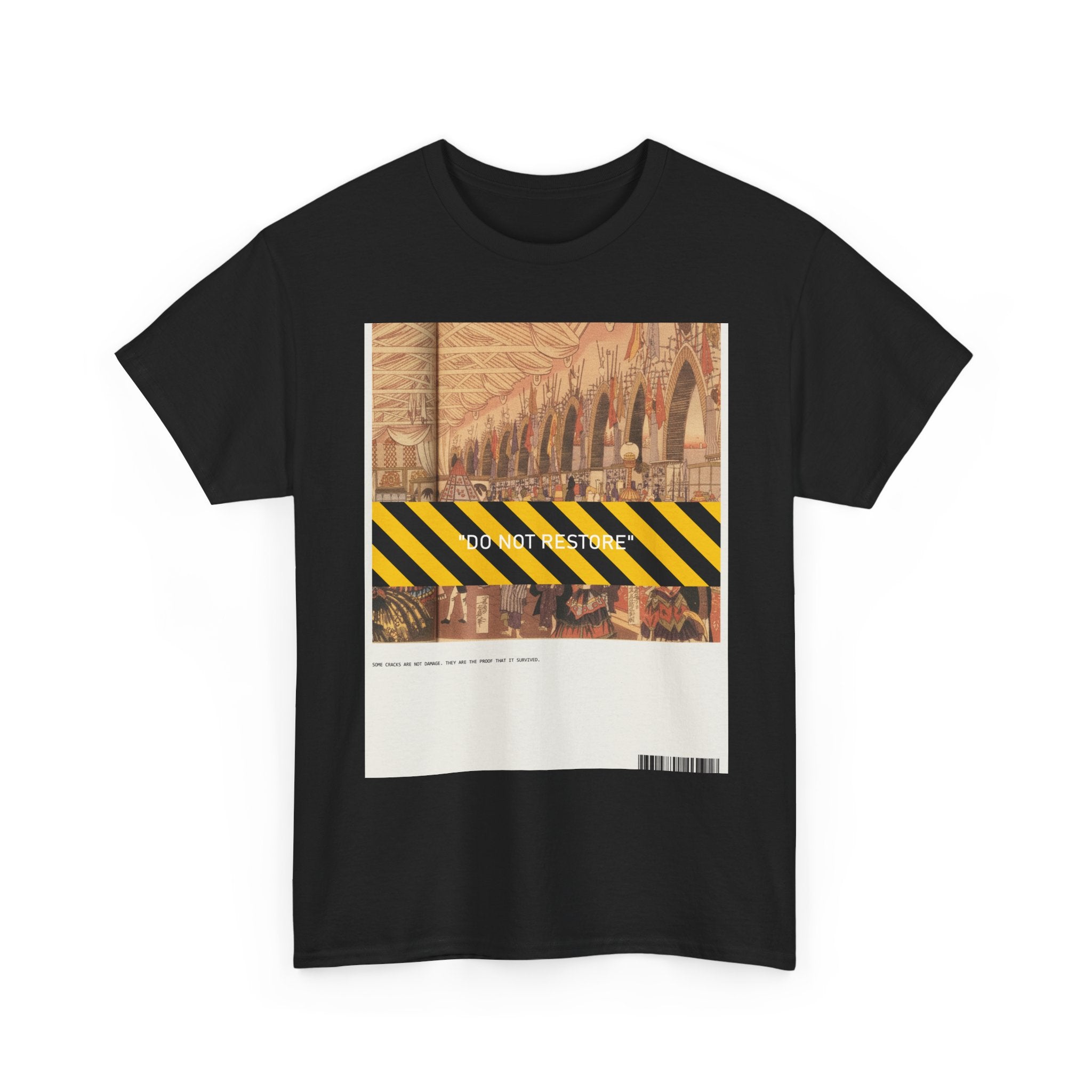 "DO NOT RESTORE" graphic tee — product view 3