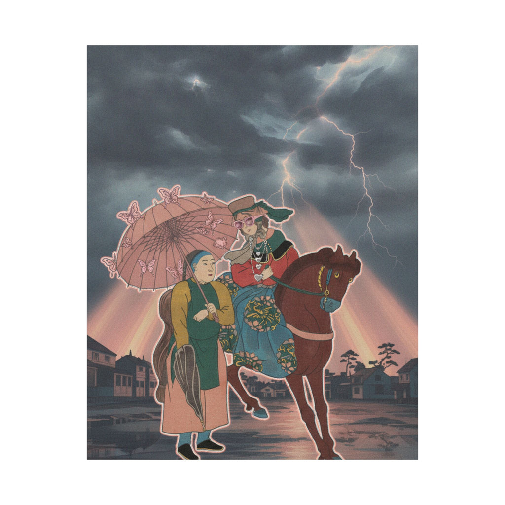 Dramatic Storm — An English Woman With A Chinese Servant In The Foreign District, From The Series — Matte Poster