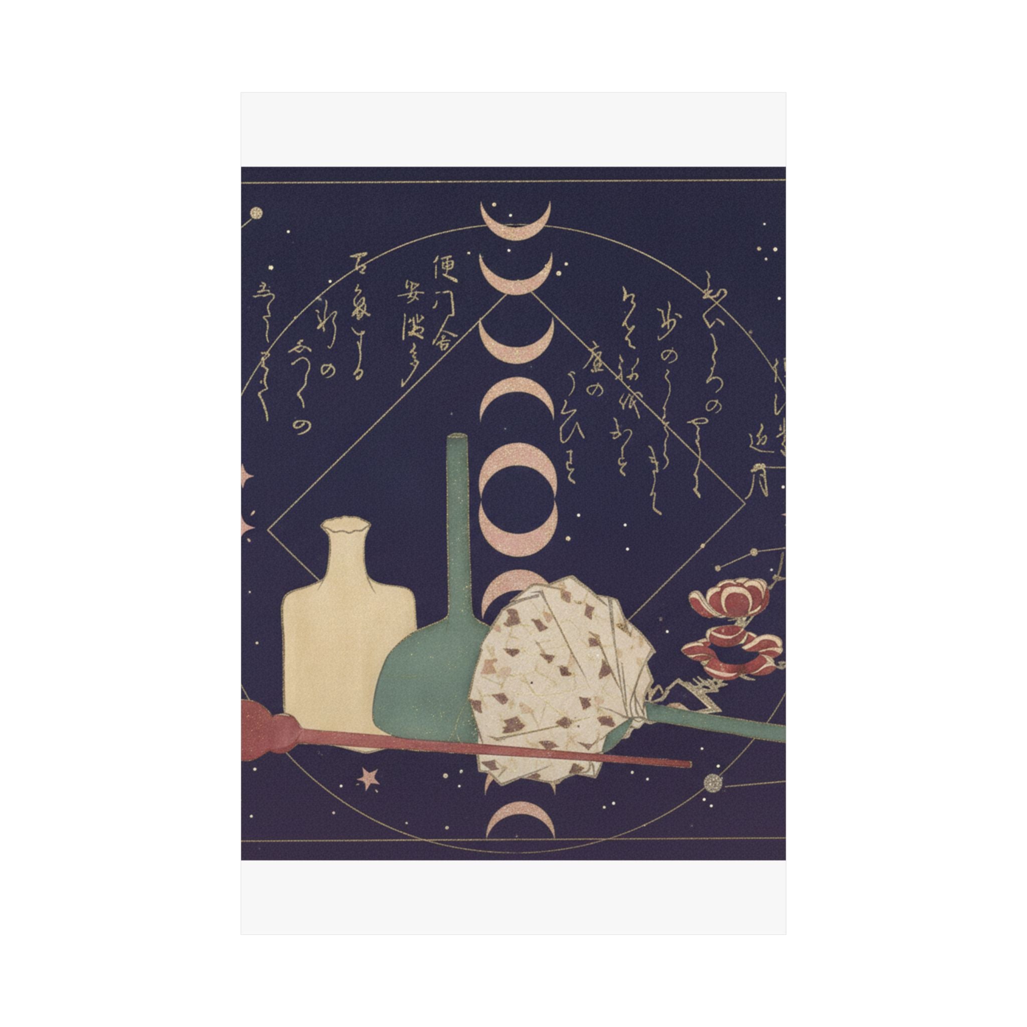 Celestial — Glass-Wares With Plum Blossoms — Matte Poster