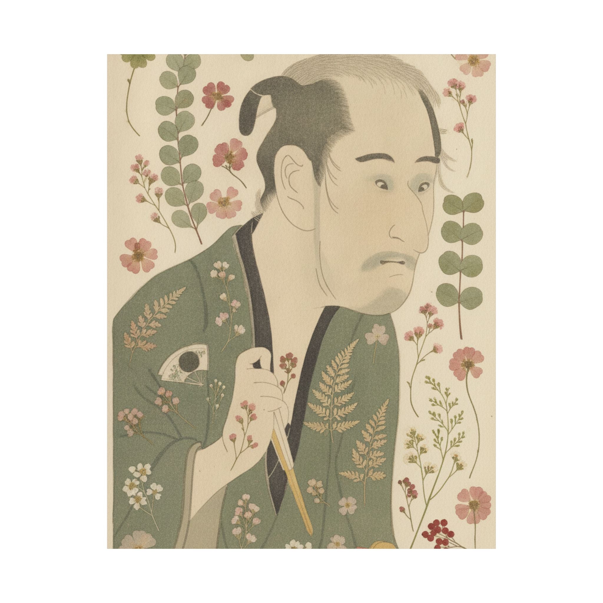 Botanical — The Actor Onoye Matsusuke As A Ronin — Matte Poster