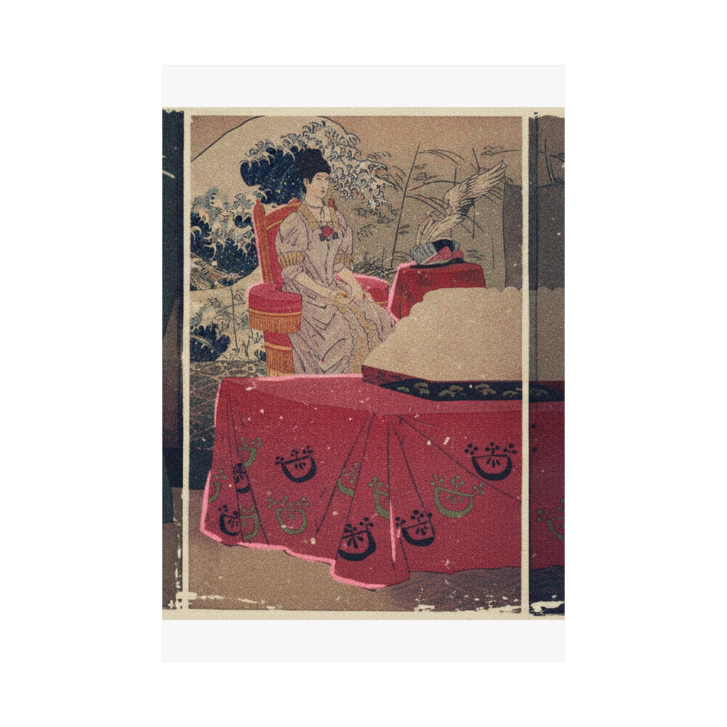 Japanese Street — Illustration Of The  Empress Visiting The General Staff Headquarters [To Present — Matte Poster