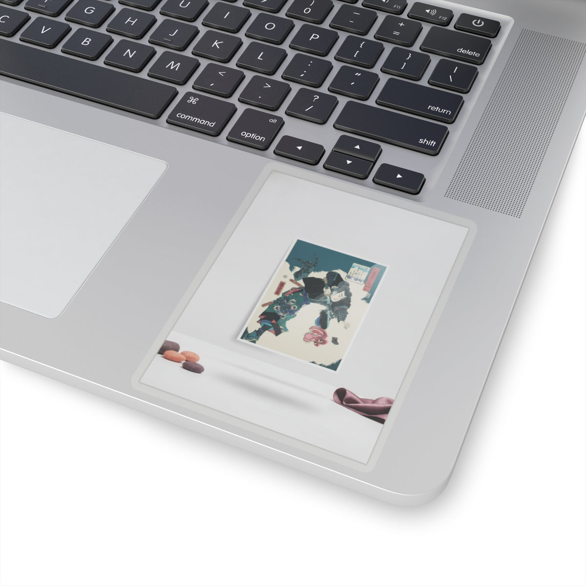 Product Marketing — The Warrior Slaying The Giant White Hihi — Kiss-Cut Sticker