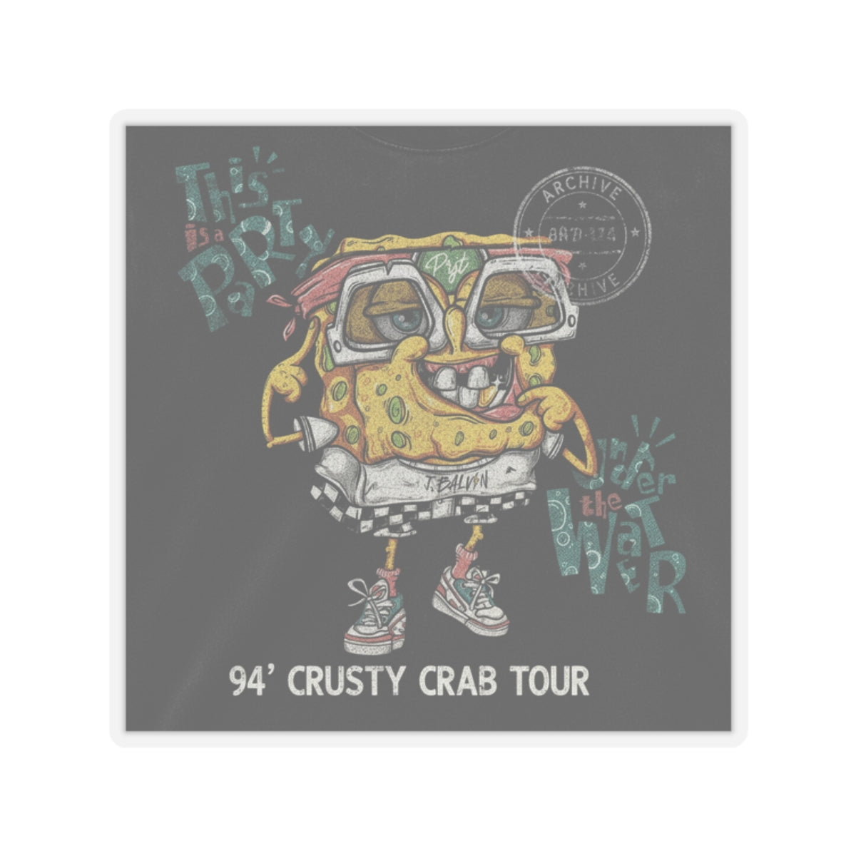 Vintage Bootleg — Sponge — Kiss-Cut Sticker