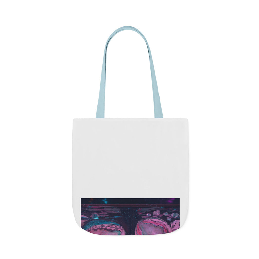 Neon Night Glow Agate Abstract Photo Canvas Tote Bag