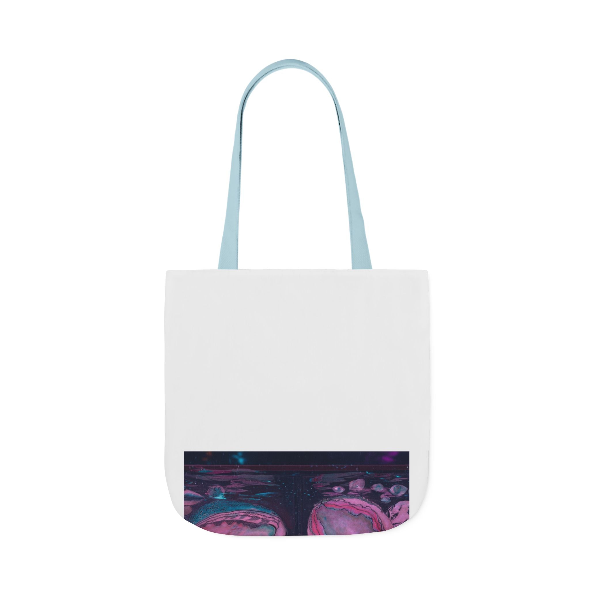 Neon Night Glow Agate Abstract Photo Canvas Tote Bag
