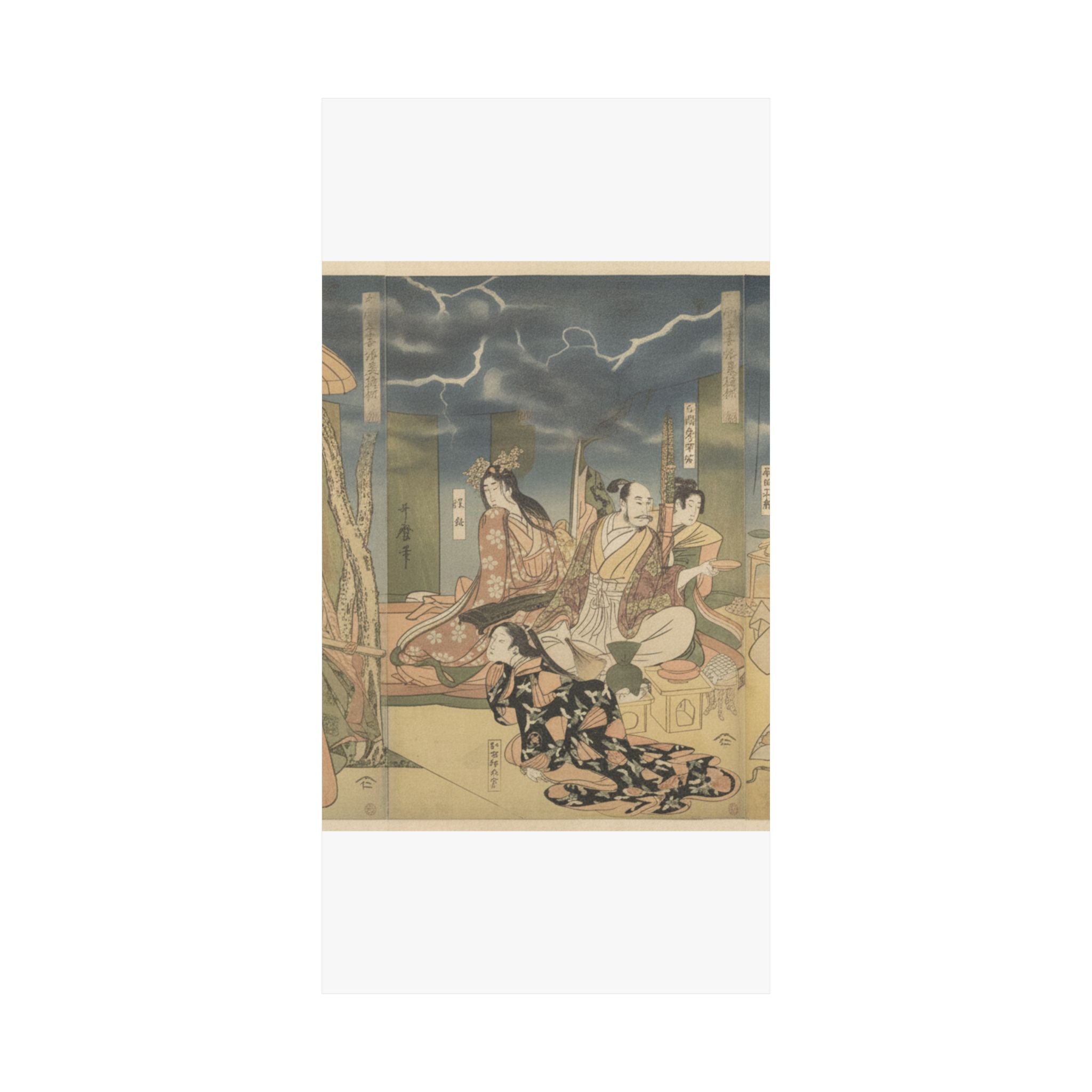 Dramatic Storm — A View Of The Pleasures Of The Taiko And His Five Wives At Rakutō — Matte Poster