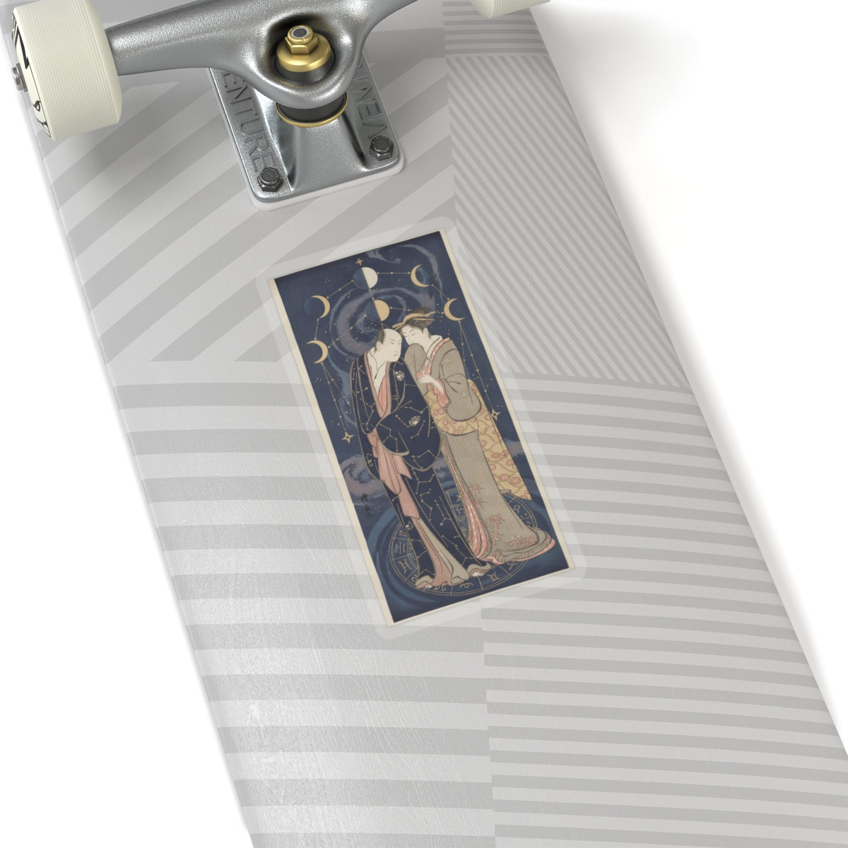 Celestial — Ichikawa Yaozo Iii With A Lady — Kiss-Cut Sticker