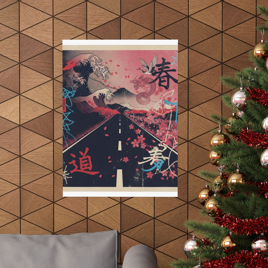 Japanese Street — Road — Matte Poster