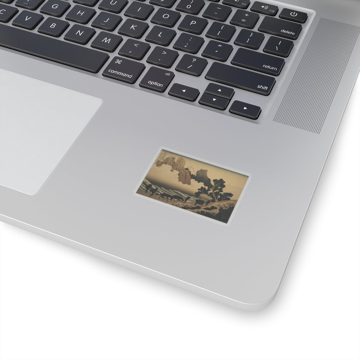 Scenic Nature — View From The Other Side Of Fuji From The Minobu River (Minobugawa Ura Fuji), Fr — Kiss-Cut Sticker