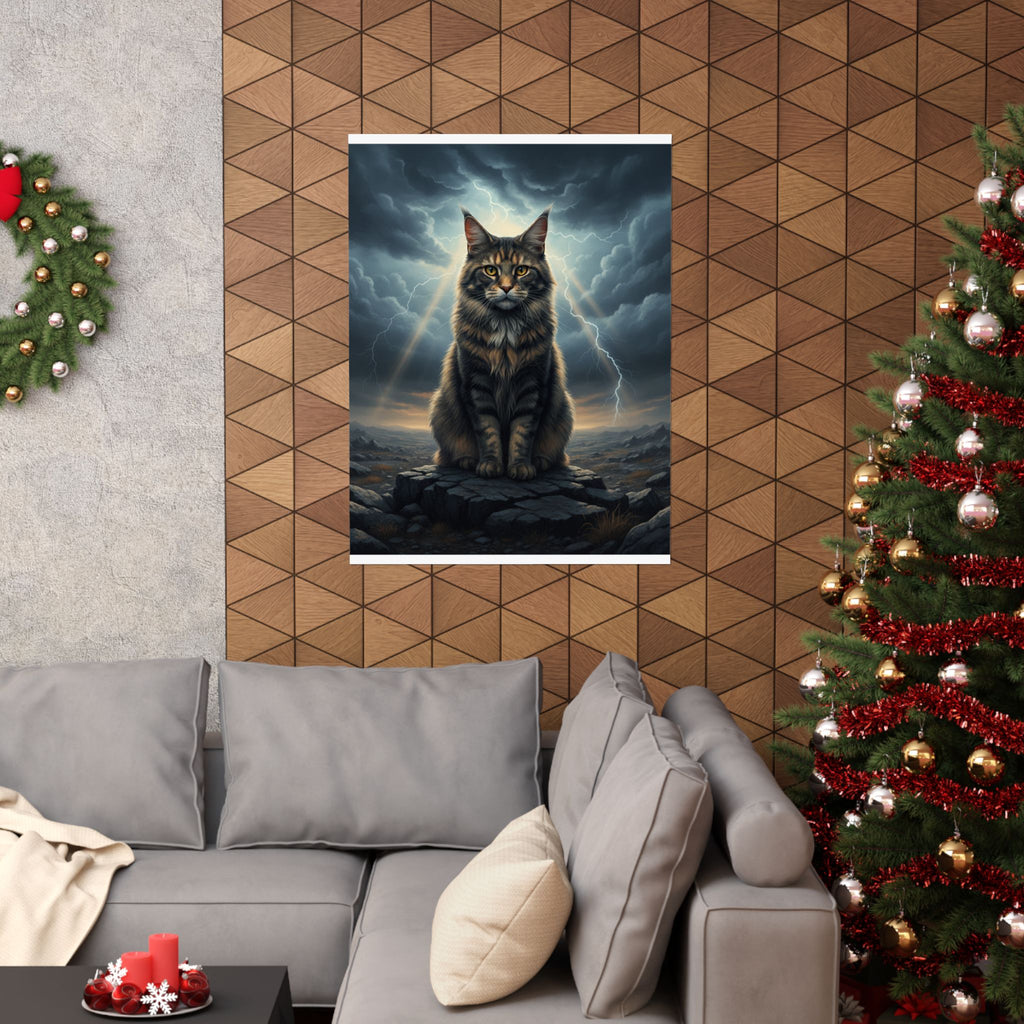 Dramatic Storm — Cat — Matte Poster