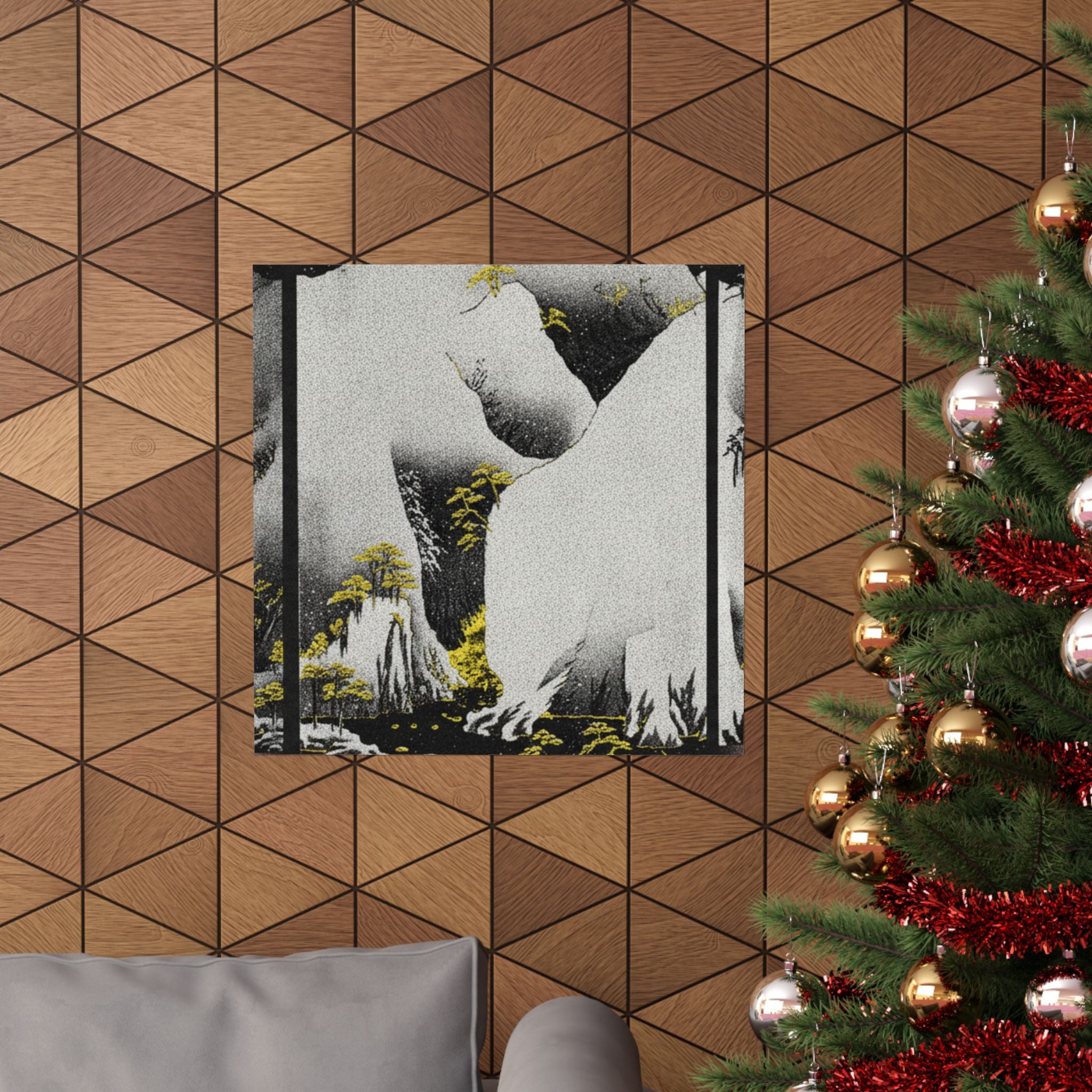 Streetwear Collage — Kiso Gorge In The Snow — Matte Poster