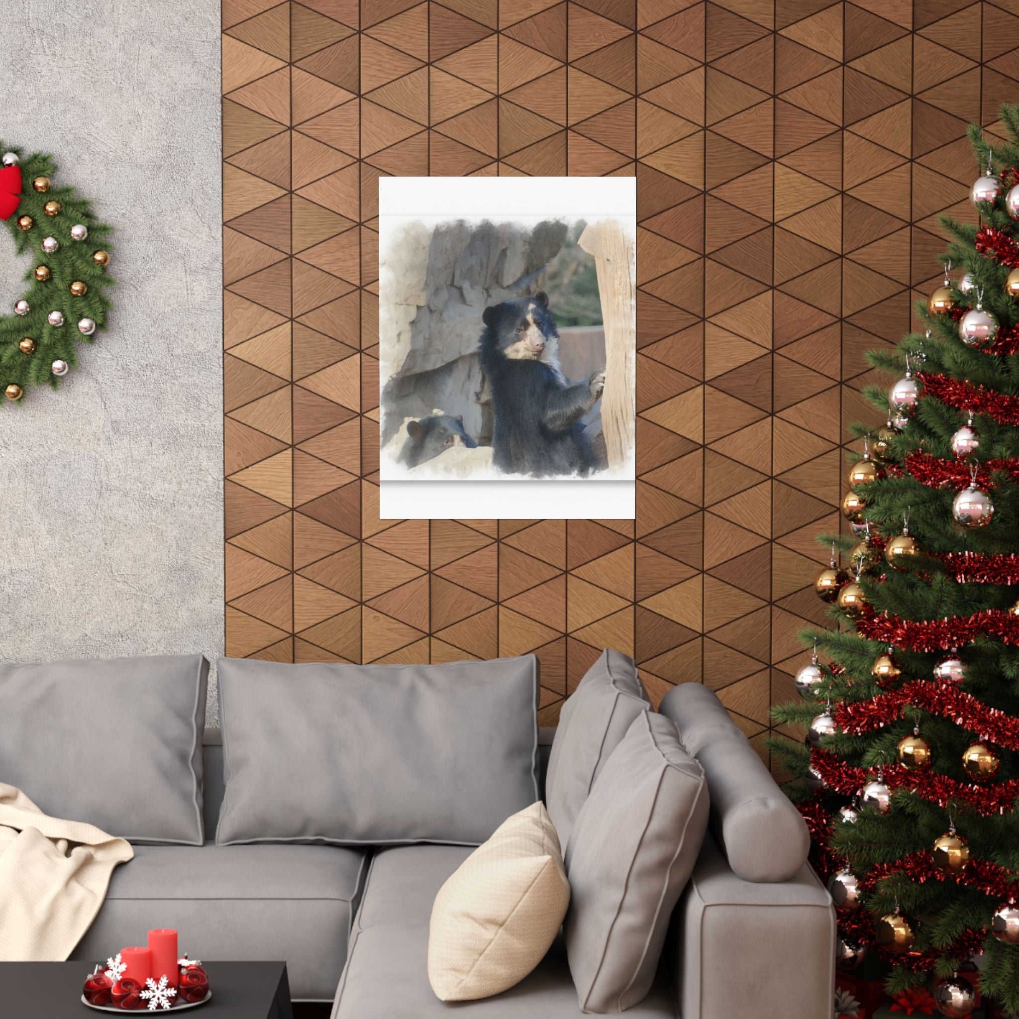 Watercolor — Bear — Matte Poster