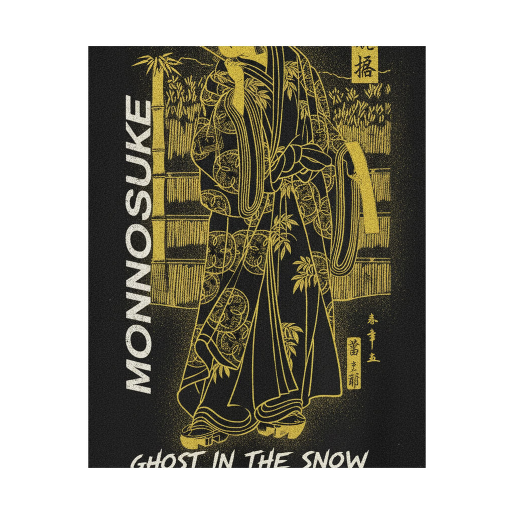 Streetwear Collage — The Second Ichikawa Monnosuke As A Man Of High Rank Standing In The Snow — Matte Poster