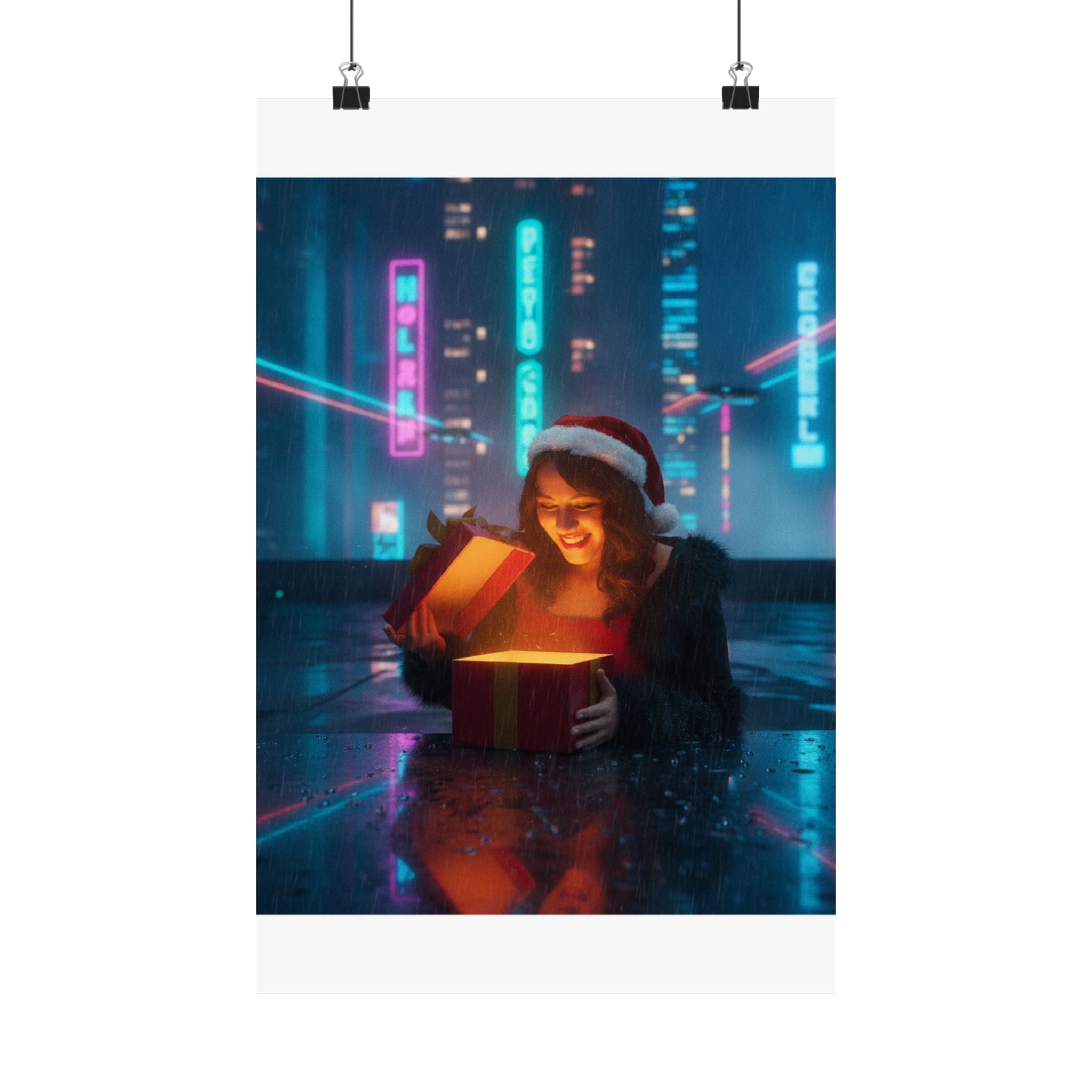 Neon Noir — Person — Matte Poster