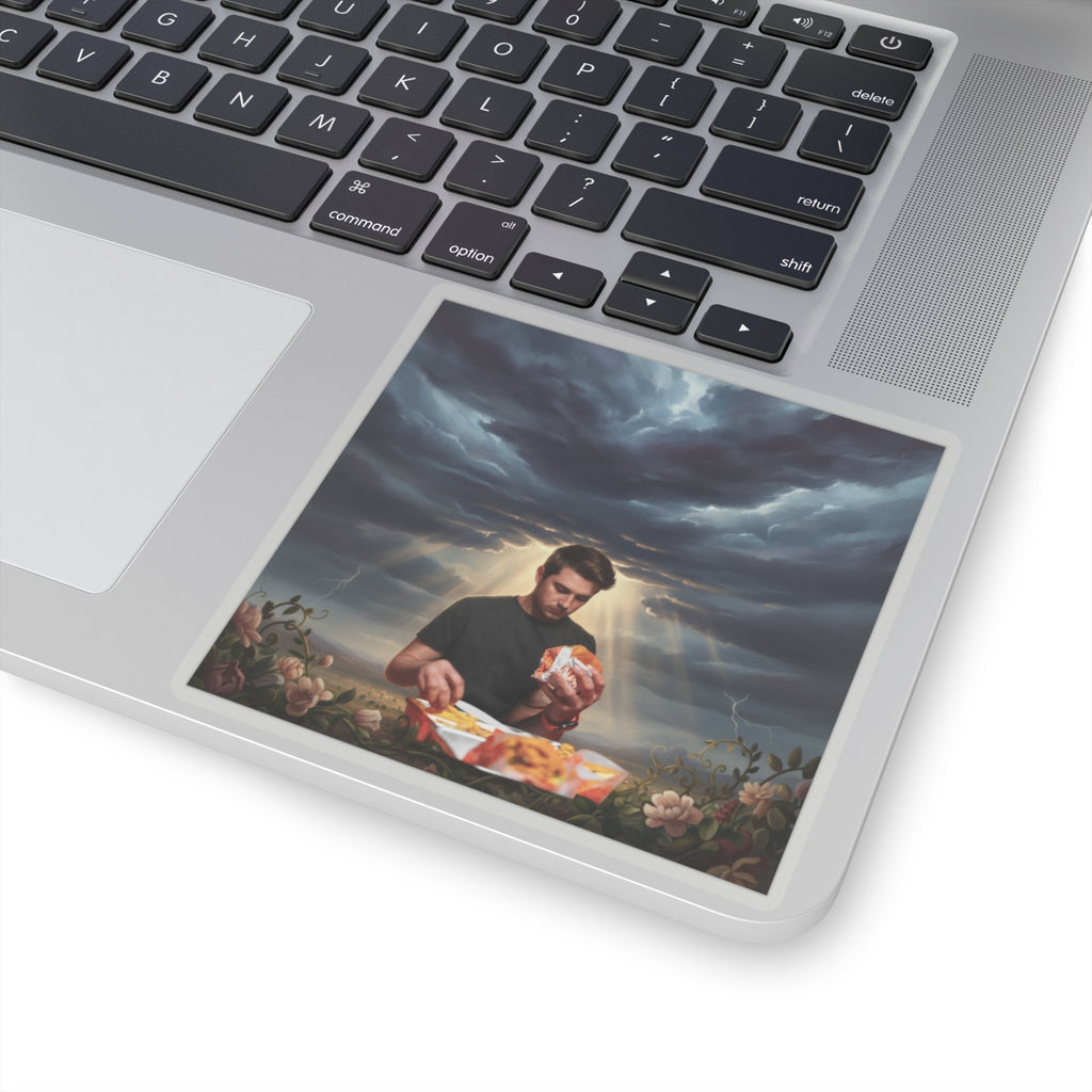 Dramatic Storm — Person — Kiss-Cut Sticker