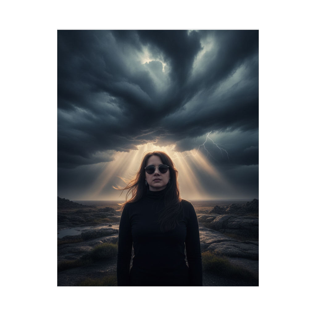 Dramatic Storm — Person — Matte Poster