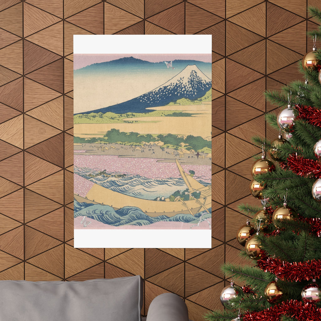 Scenic Nature — Tago Bay Near Ejiri On The Tōkaidō (Tōkaidō Ejiri Tago No Ura Ryaku Zu), From Th — Matte Poster