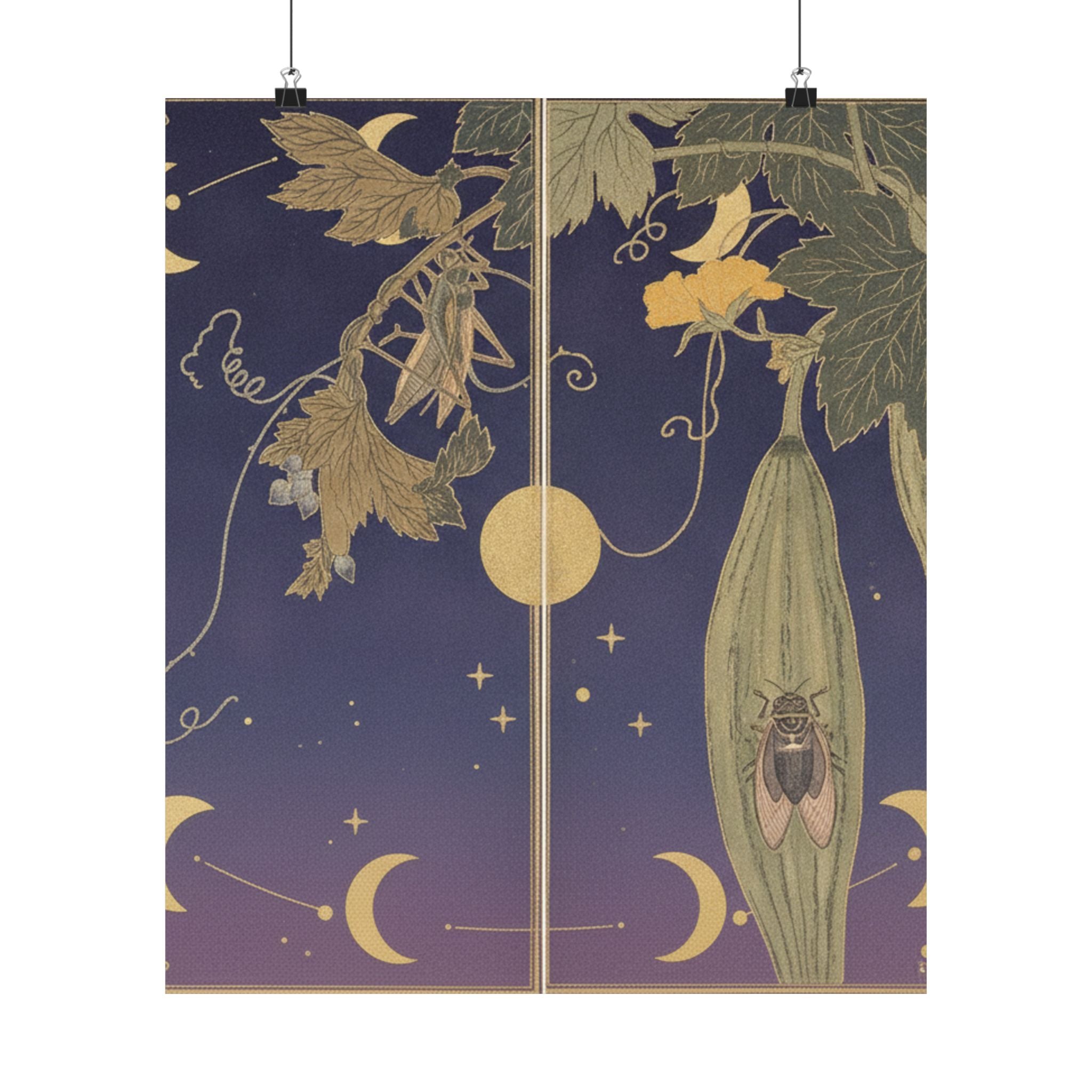 Celestial — Grasshopper (Kirigirisu); Cicada (Semi), From The Picture Book Of Crawling Creat — Matte Poster