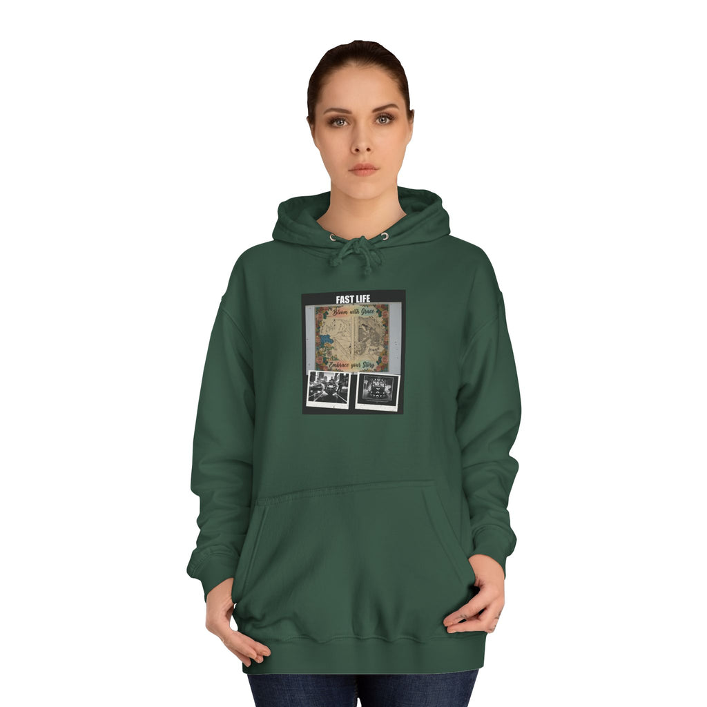 FAST LIFE Vintage Floral Collage Poster Hoodie
