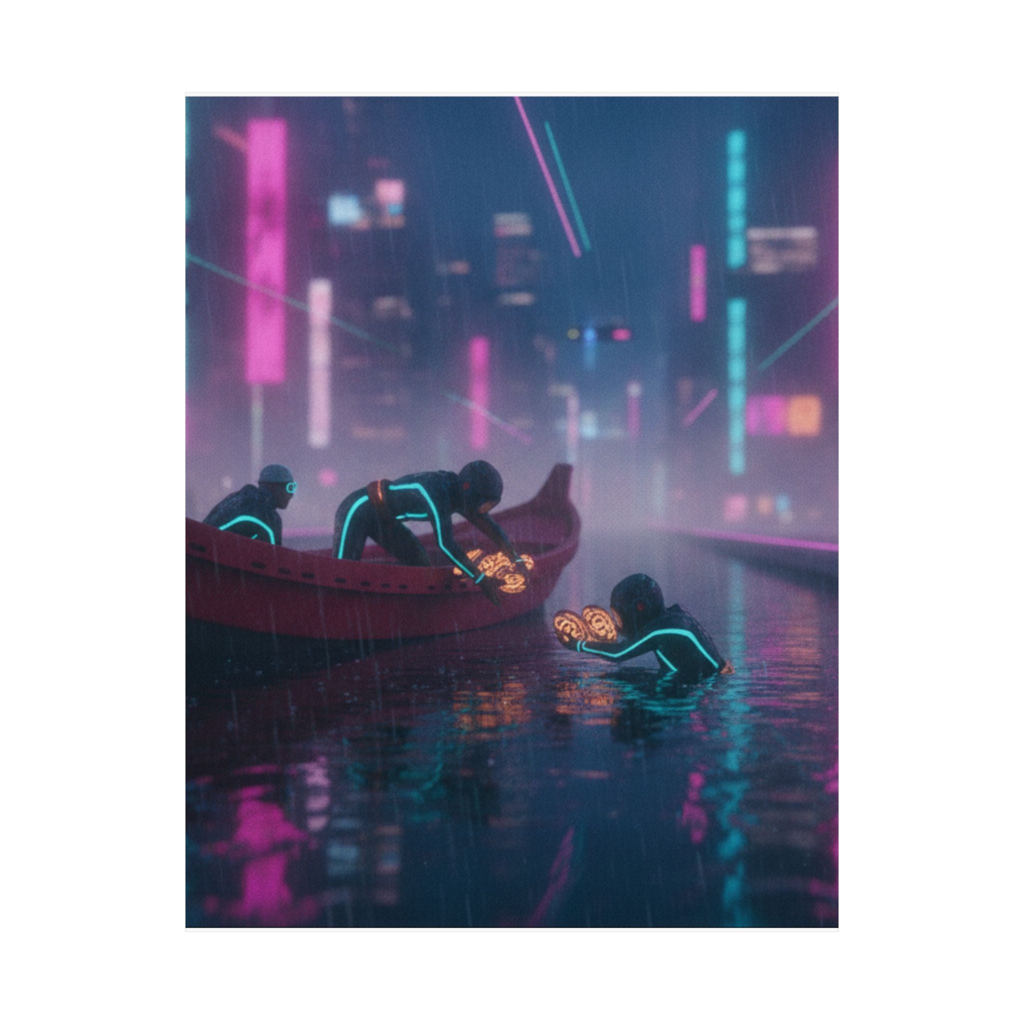 Neon Noir — Seishu Awabi-Tori No Zu — Matte Poster