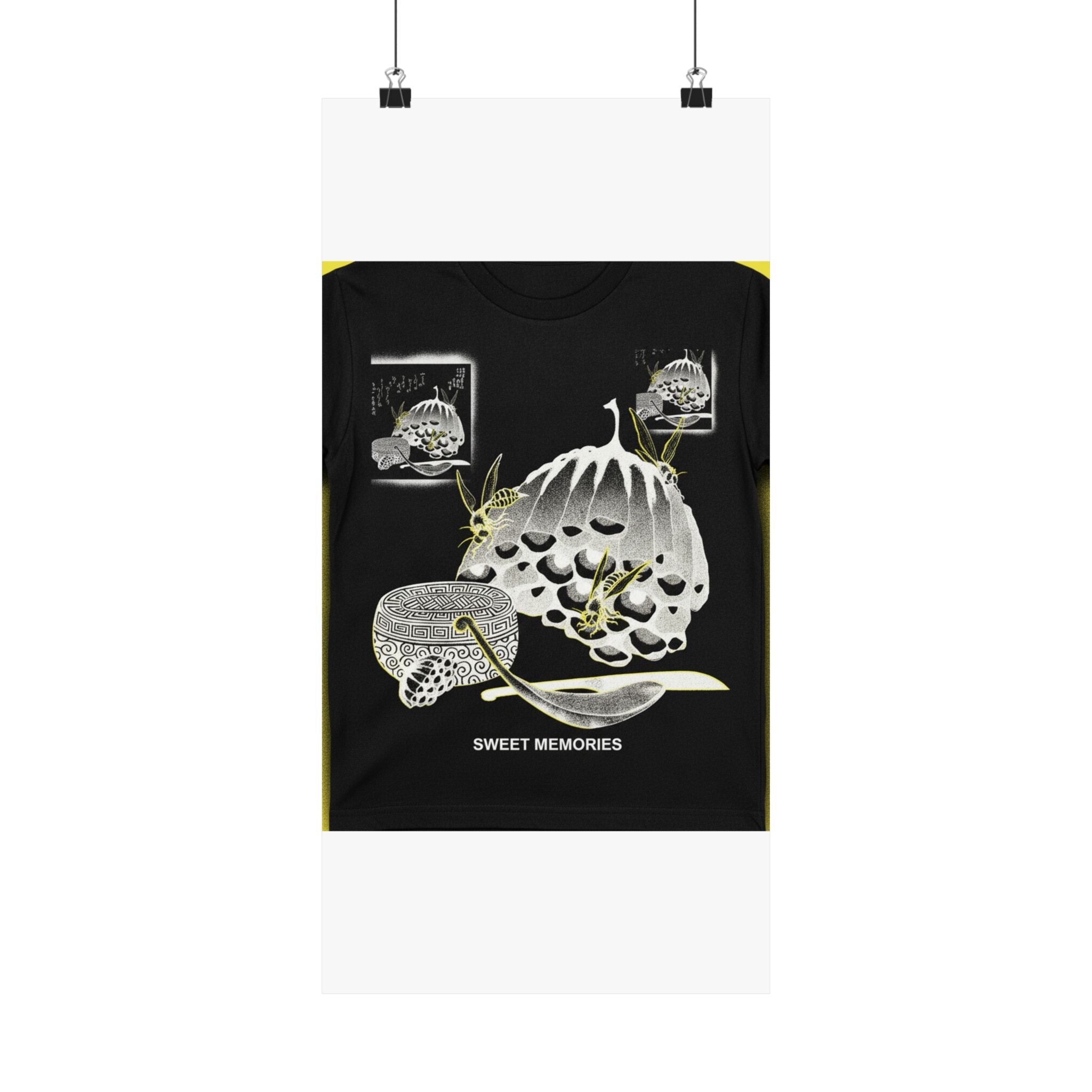 Streetwear Collage — Hives With Wasps, And A Box With A Spoon For Honey — Matte Poster