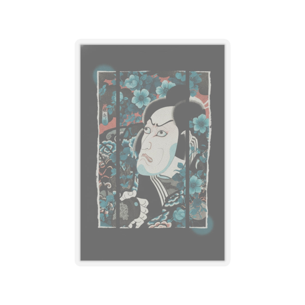 Streetwear Collage — Kabuki Actor Ichikawa Ebizō V As Kumagai Jirō Naozane — Kiss-Cut Sticker