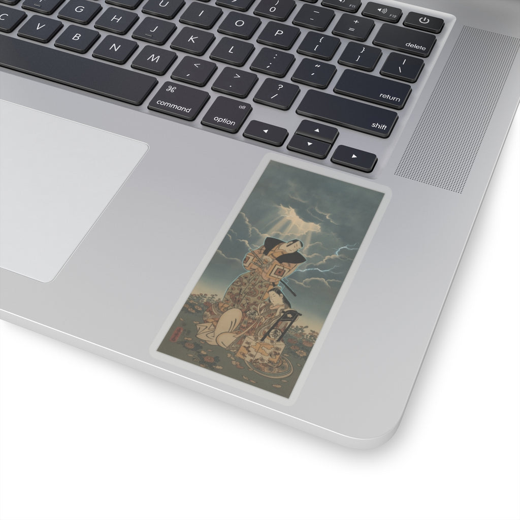 Dramatic Storm — The Actor, Ichikawa Danjuro I, 1660–1704 As A Woman In Unidentified Role — Kiss-Cut Sticker