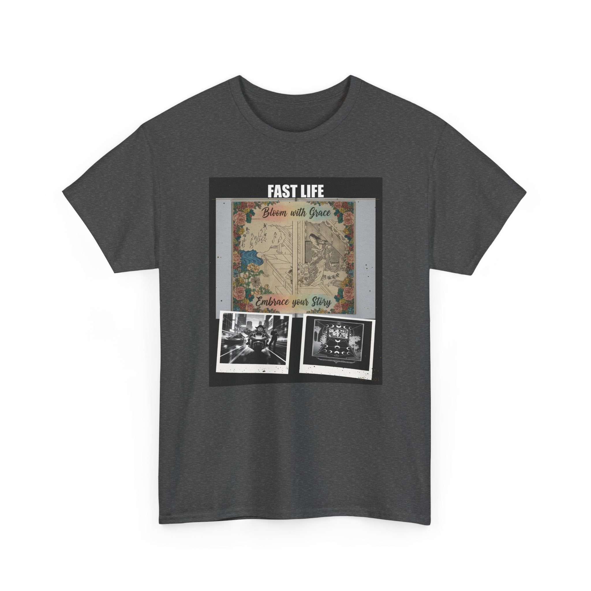 FAST LIFE Vintage Floral Collage Poster Graphic Tee