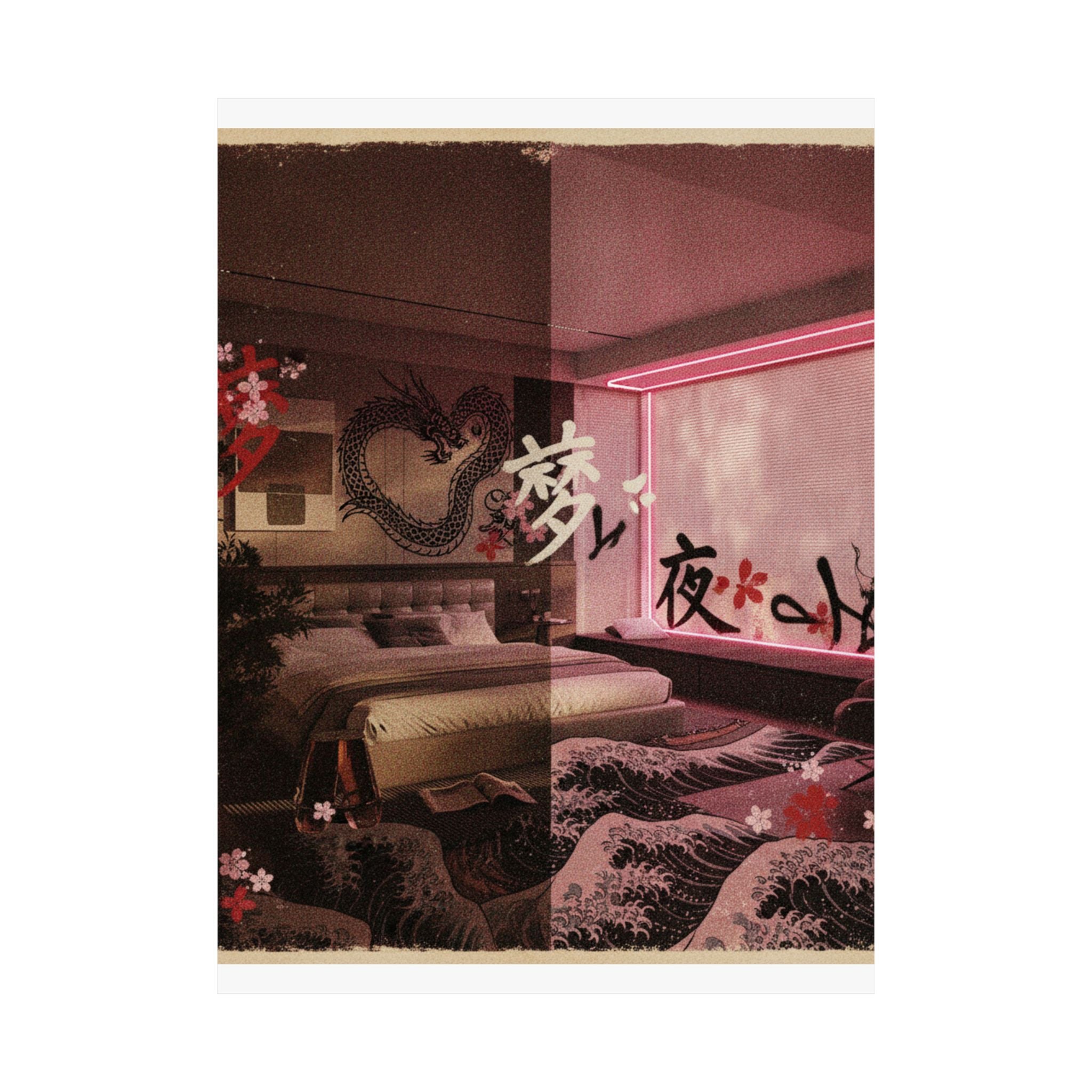 Japanese Street — Bedroom — Matte Poster