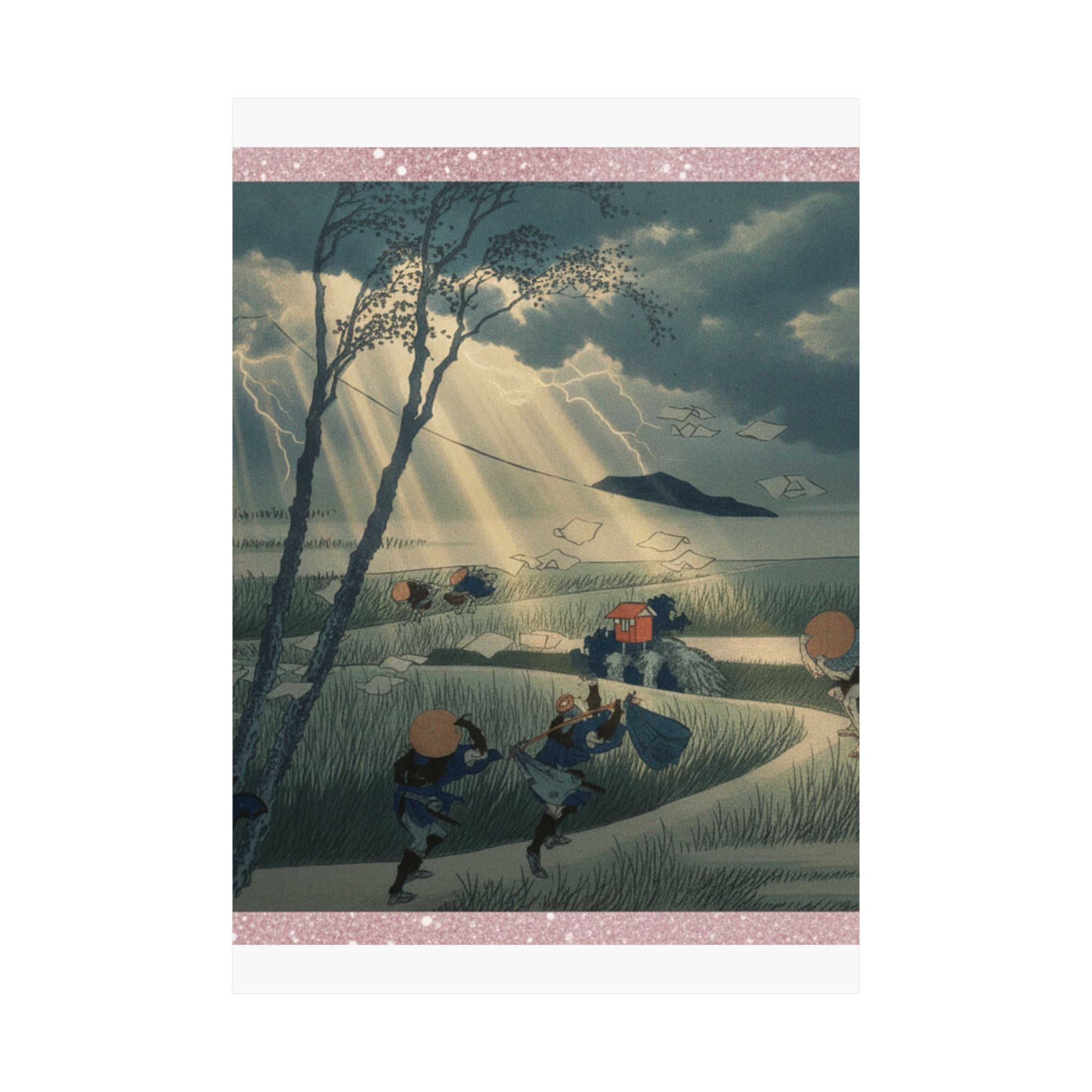 Dramatic Storm — Ejiri In Suruga Province (Sunshū Ejiri), From The Series Thirty-Six Views Of Mou — Matte Poster