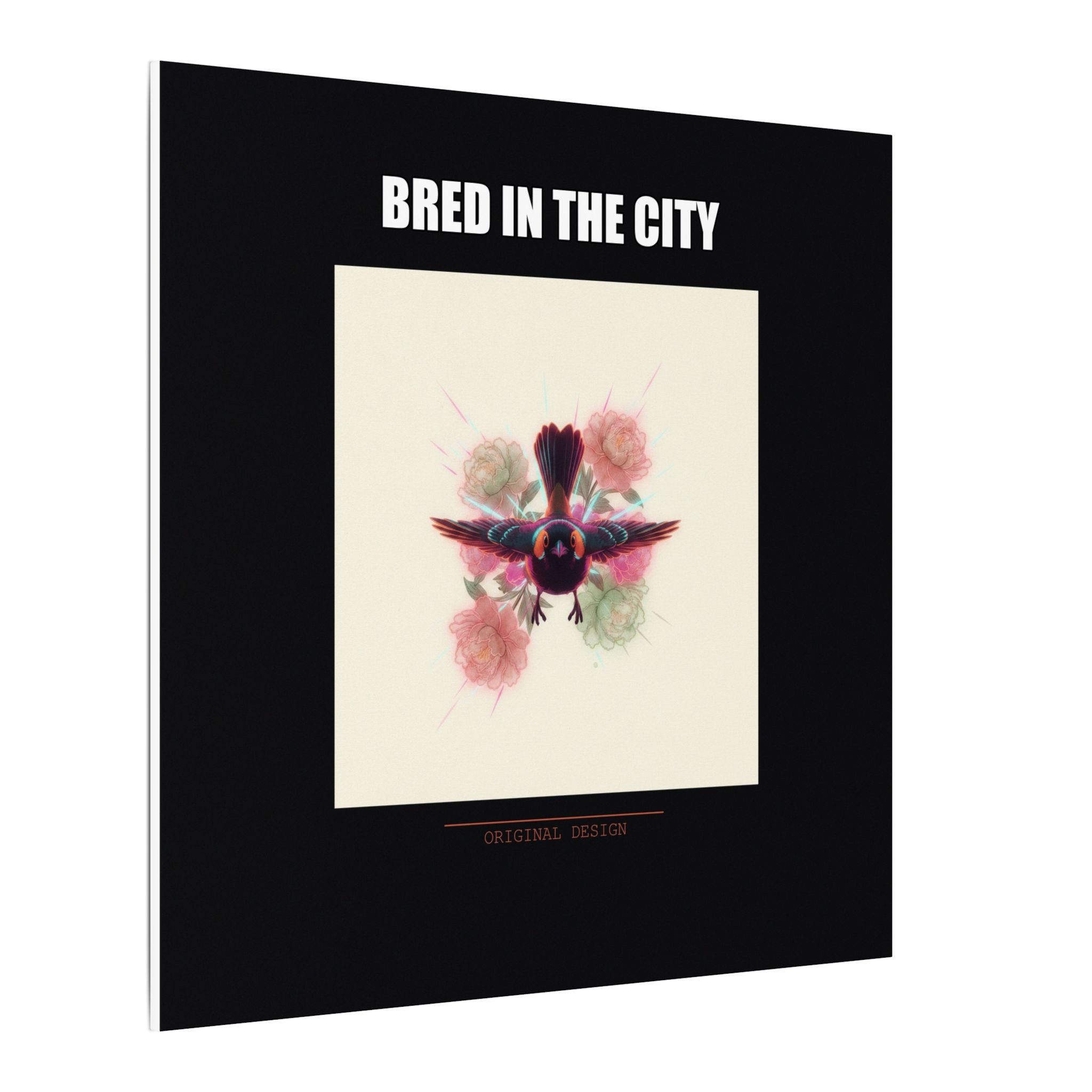 BRED IN THE CITY Flying Bird & Roses Matte Canvas