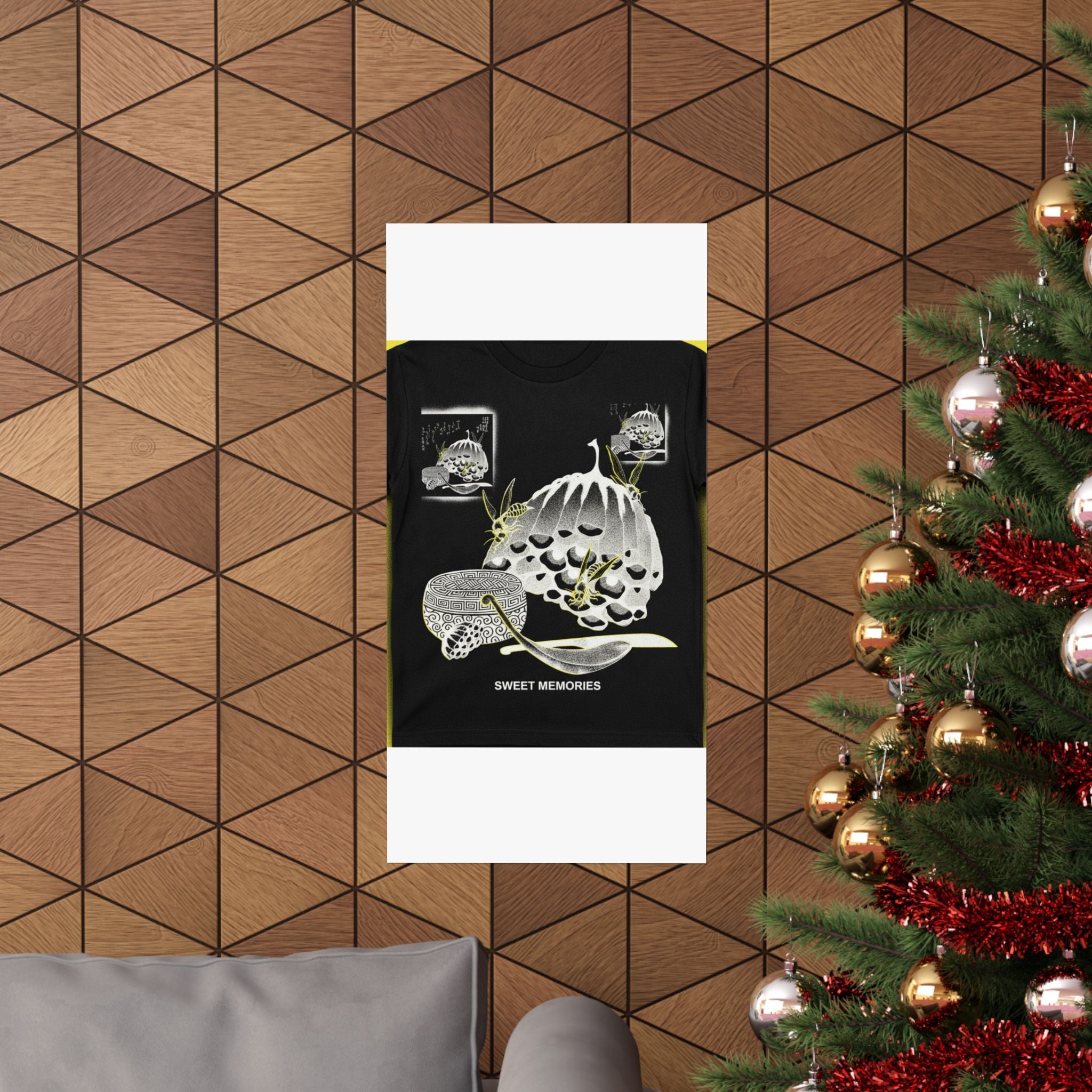 Streetwear Collage — Hives With Wasps, And A Box With A Spoon For Honey — Matte Poster