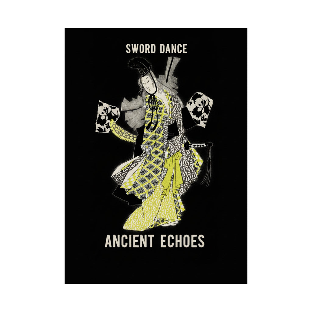 Streetwear Collage — Dancing Girl Wearing A Sword — Matte Poster