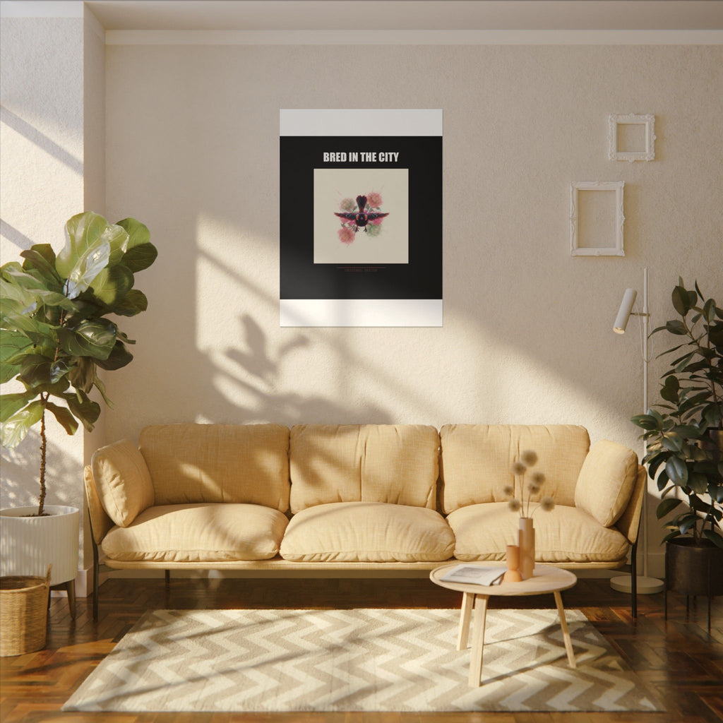 BRED IN THE CITY Flying Bird & Roses Matte Canvas