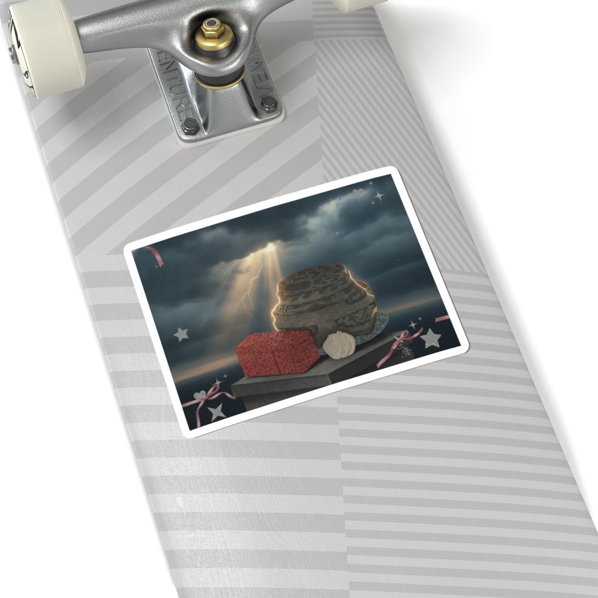 Dramatic Storm — Fire-Holder And Tea-Box — Kiss-Cut Sticker