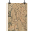 Ecommerce Main — Young Woman Poling Herself In A Boat Among Pond Lilies — Matte Poster