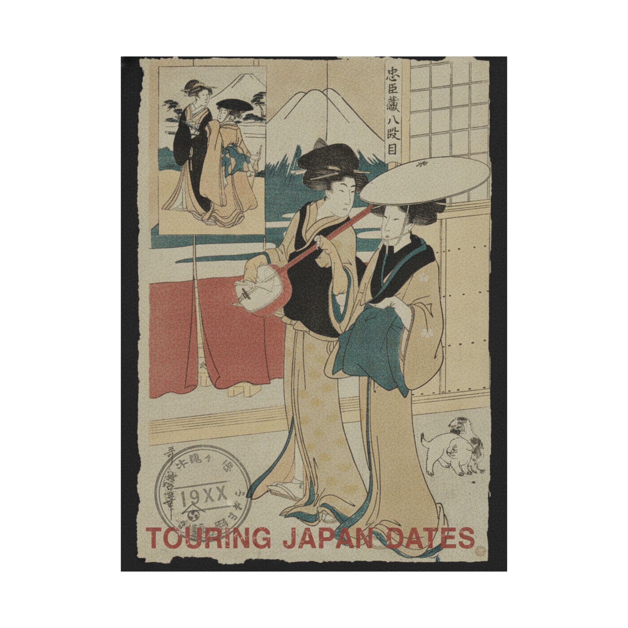 Vintage Bootleg — Two Tori-Oi, Or Itinerant Women Musicians Of The Eta Class — Matte Poster