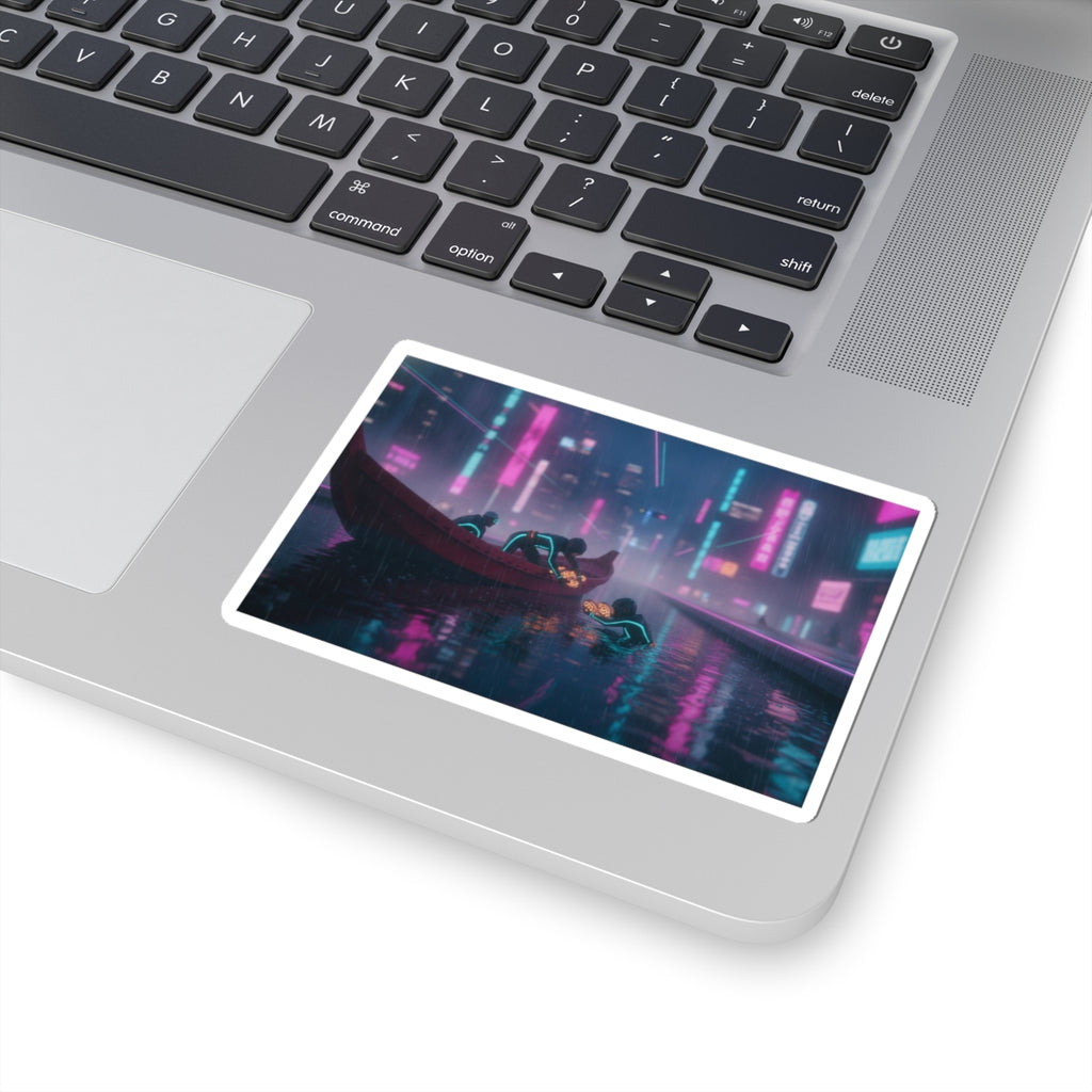 Neon Noir — Seishu Awabi-Tori No Zu — Kiss-Cut Sticker