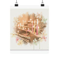 Watercolor — Candle — Matte Poster