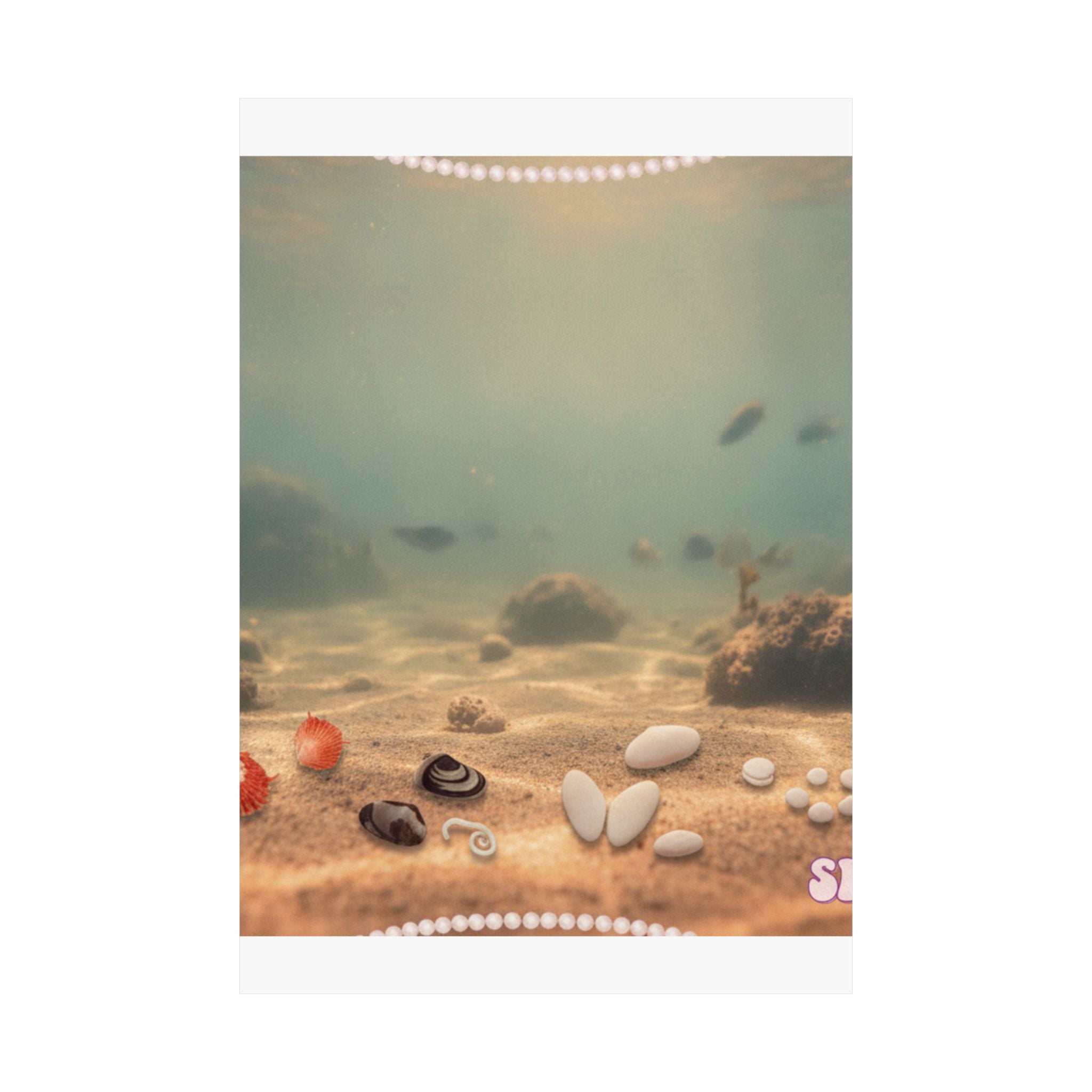 Scenic Nature — Shells Under Water — Matte Poster