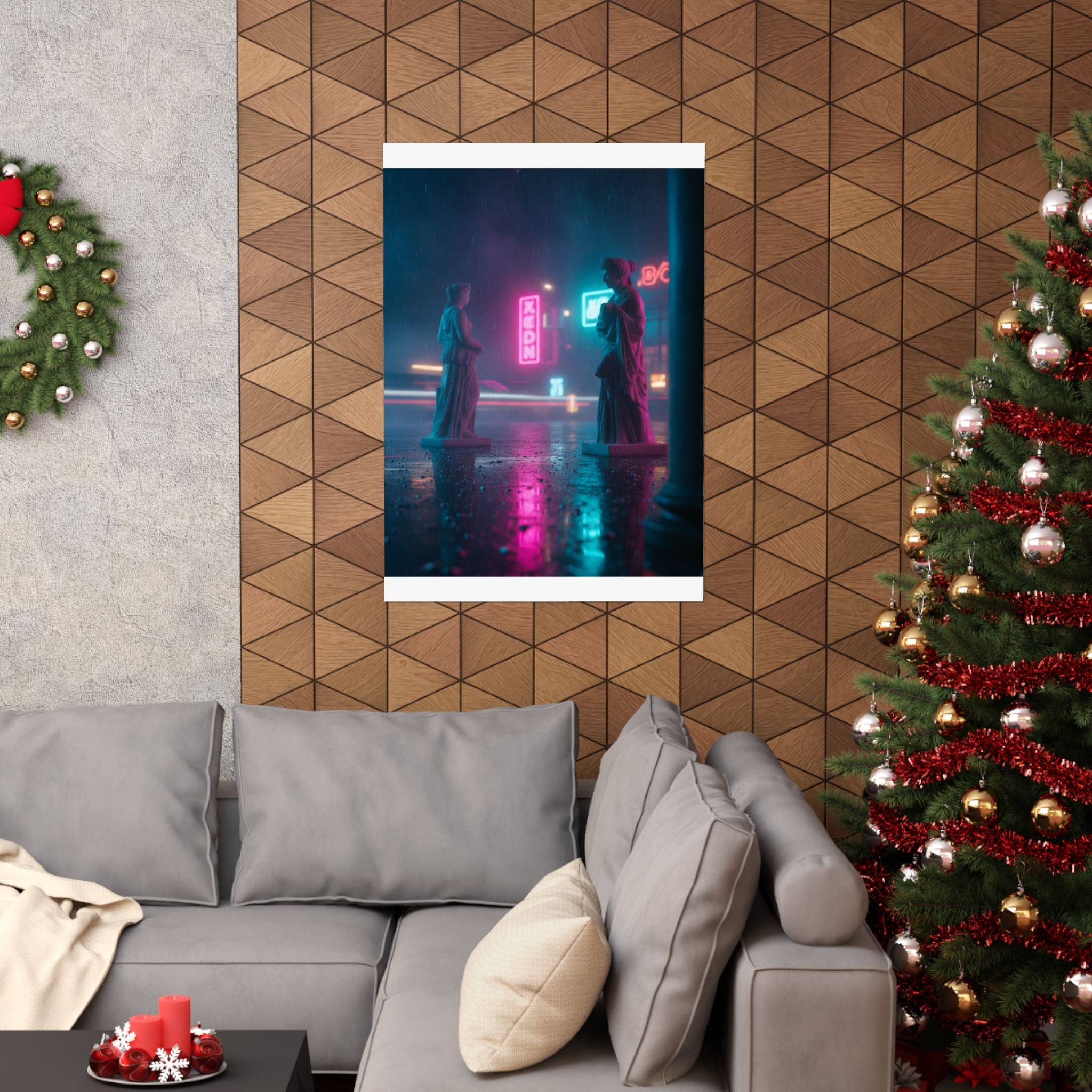 Neon Noir — Person — Matte Poster